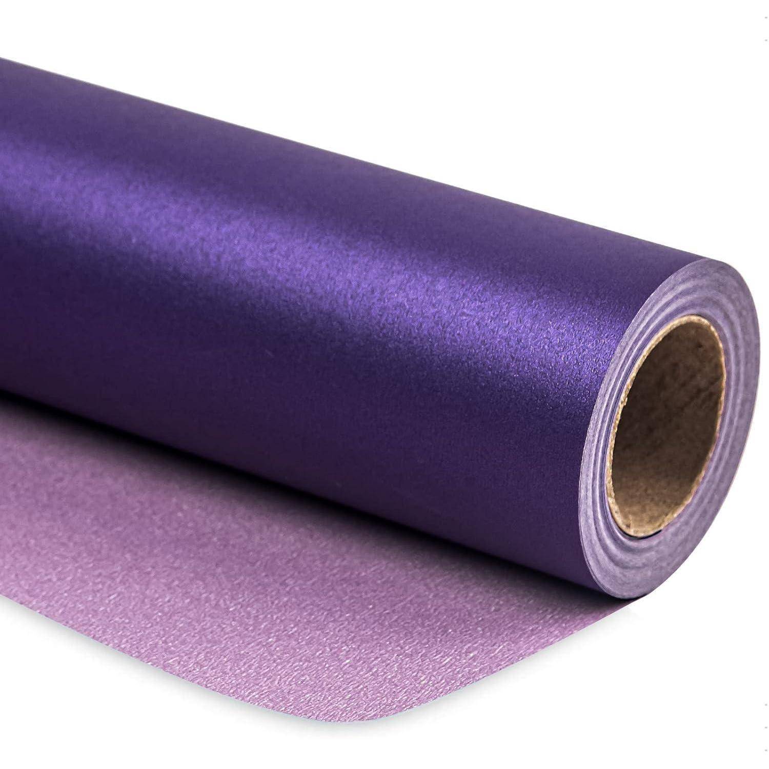 Geschenkpapier violett matt perlig 43 cm 10 m Dunkelviolett