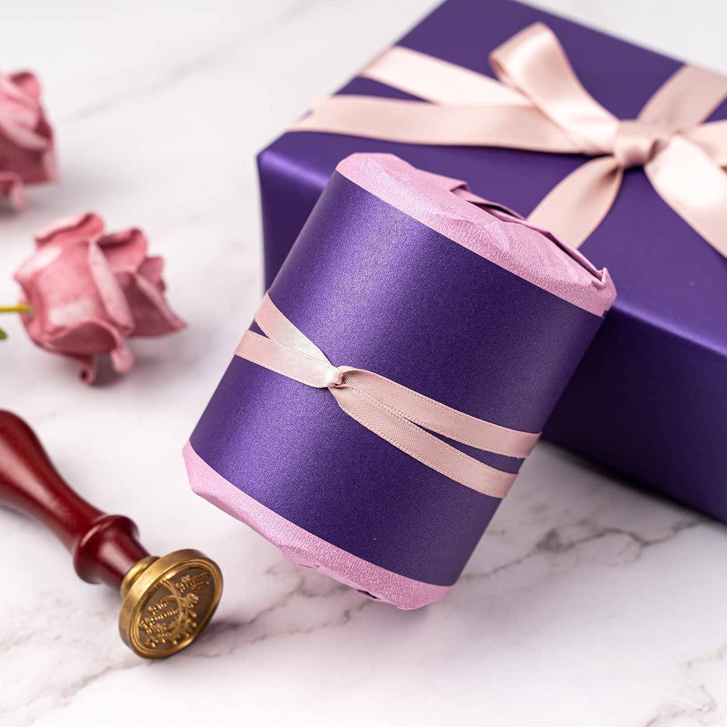 Geschenkpapier violett matt perlig 43 cm 10 m Dunkelviolett