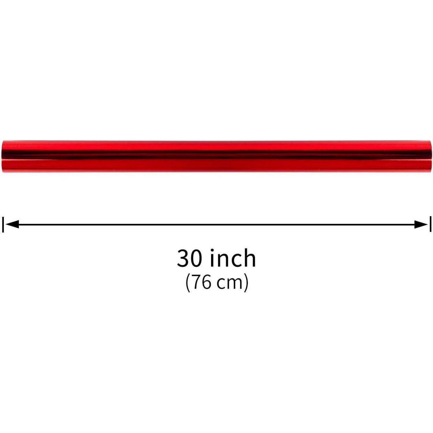 Geschenkpapier Einfarbig Metallic 76cm 10m Metallic-Spiegel Rot