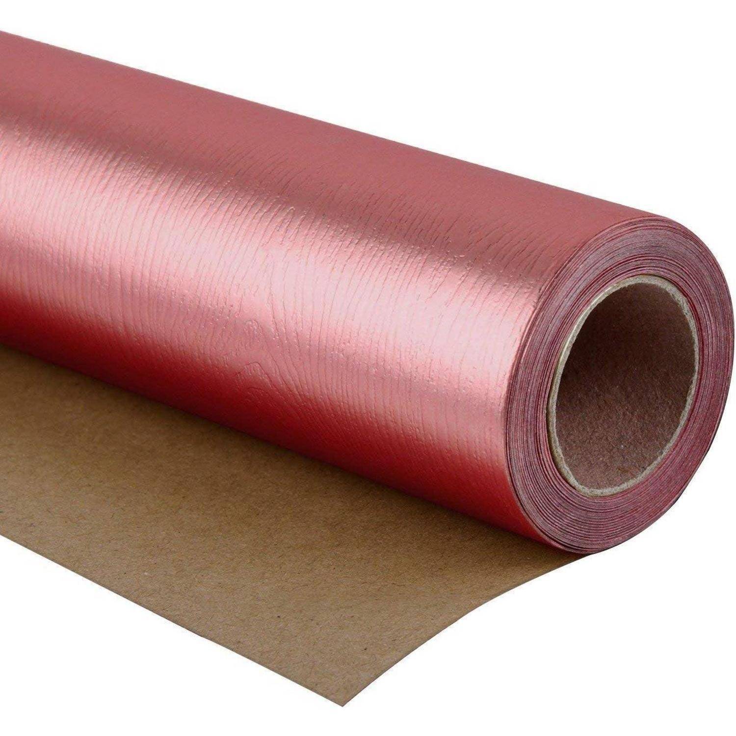 Geschenkpapierrolle Holzmaserung Gold 76cm 5m Geburtstag Rose