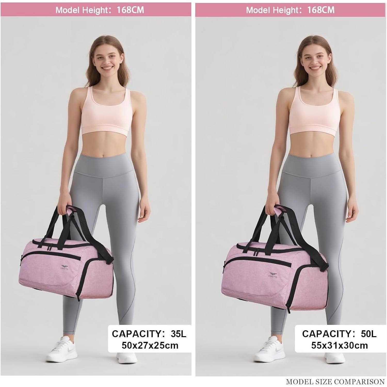 Sporttasche 50L Reisetasche Schuhfach Nassfach Gym Reisen 50l-rosa