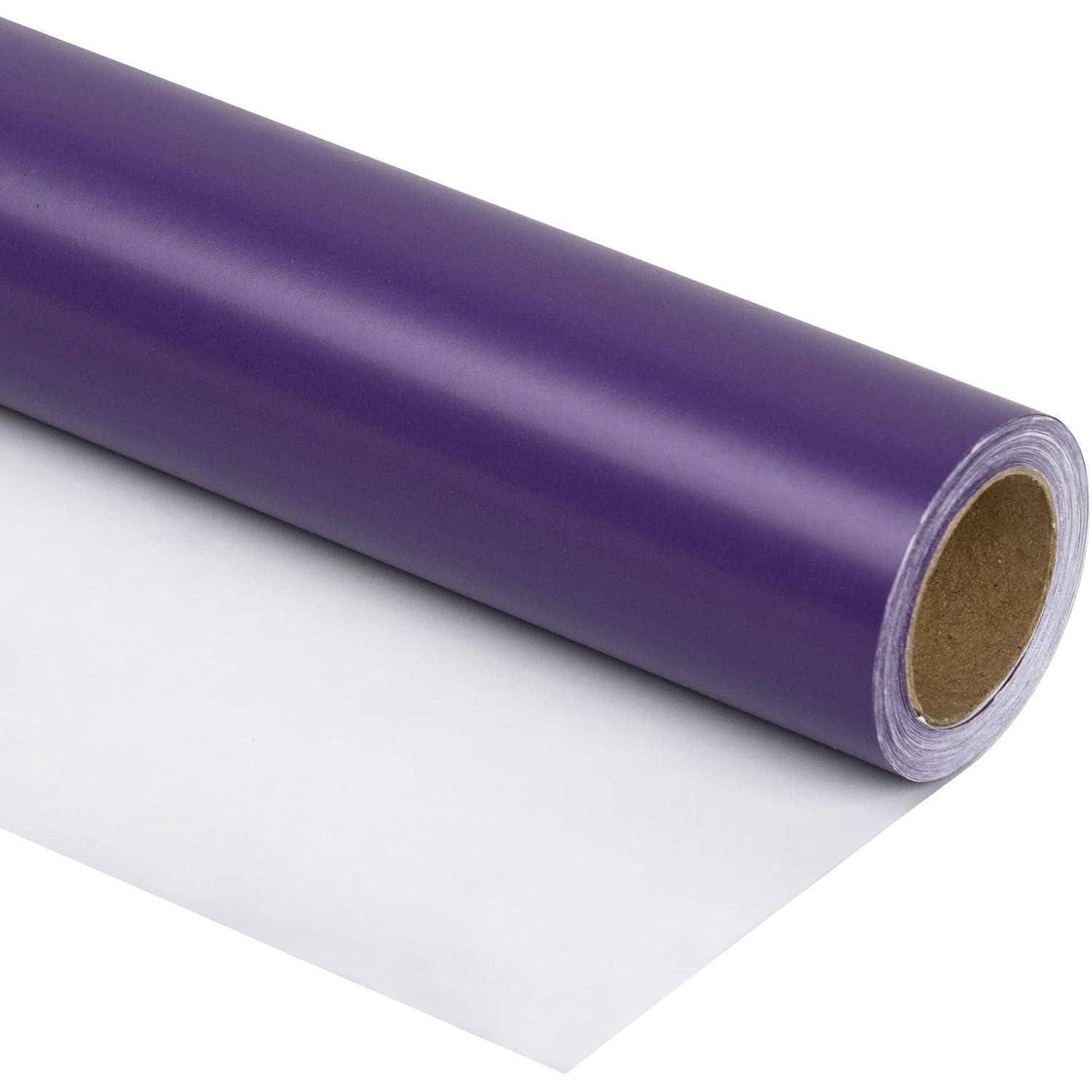 Geschenkpapier Minirolle Dunkellila 10m Halloween Dunkelviolett