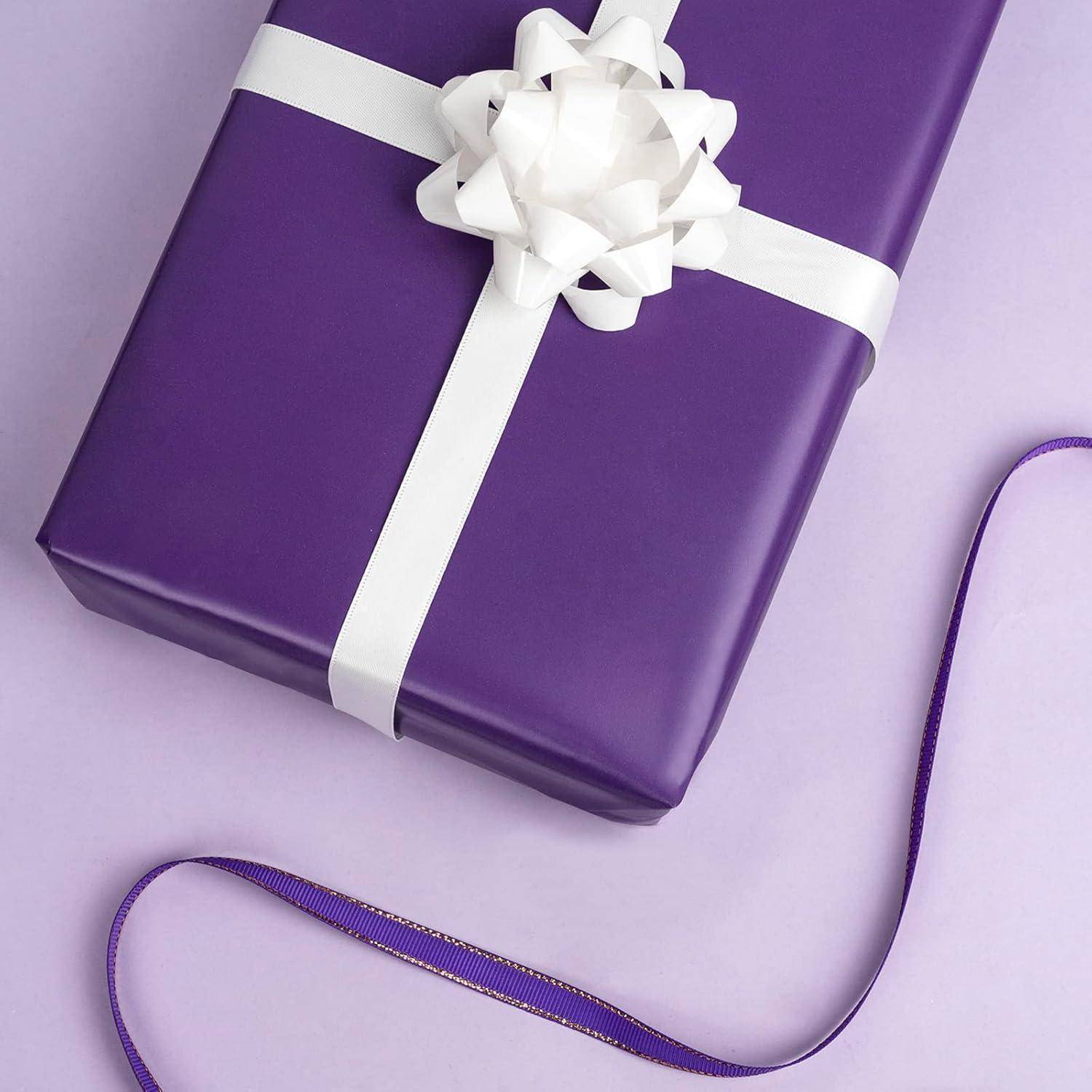 Geschenkpapier Minirolle Dunkellila 10m Halloween Dunkelviolett