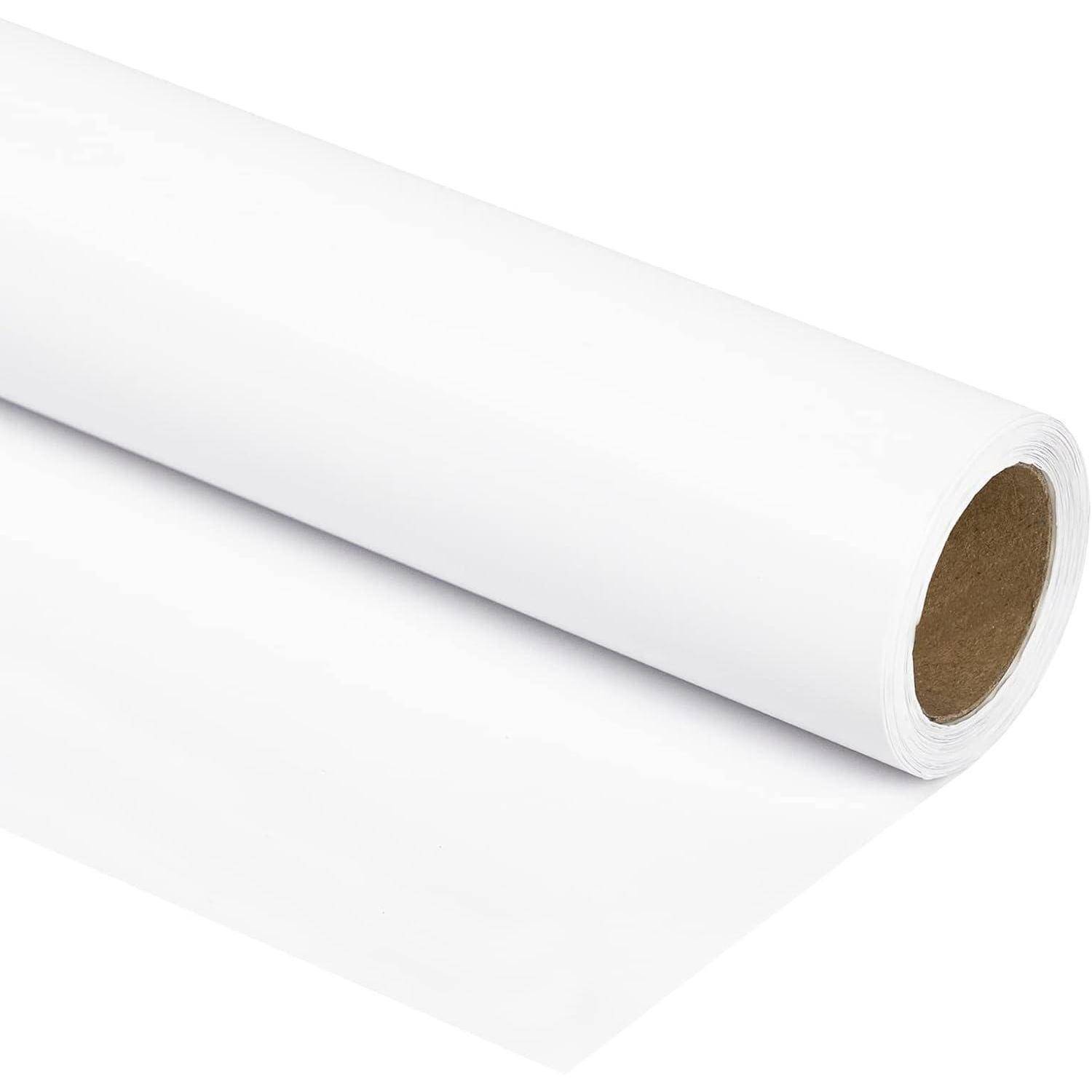 Geschenkpapier glänzend Mini Rolle Hochzeit Geburtstag 10m Weiß