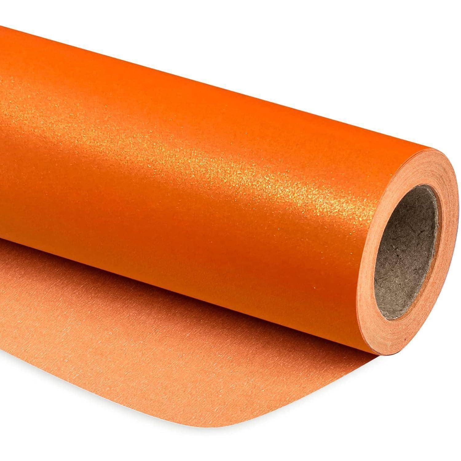Geschenkpapier Perlmutt Matt Einfarbig Glänzend Hochzeit Orange