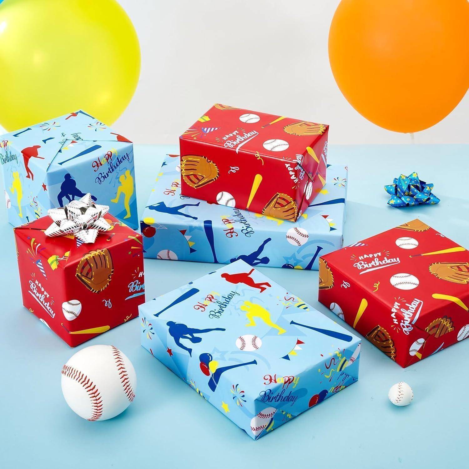 Geschenkpapier Kraft Waldtiere 3 Rollen 43cm 10m Blau