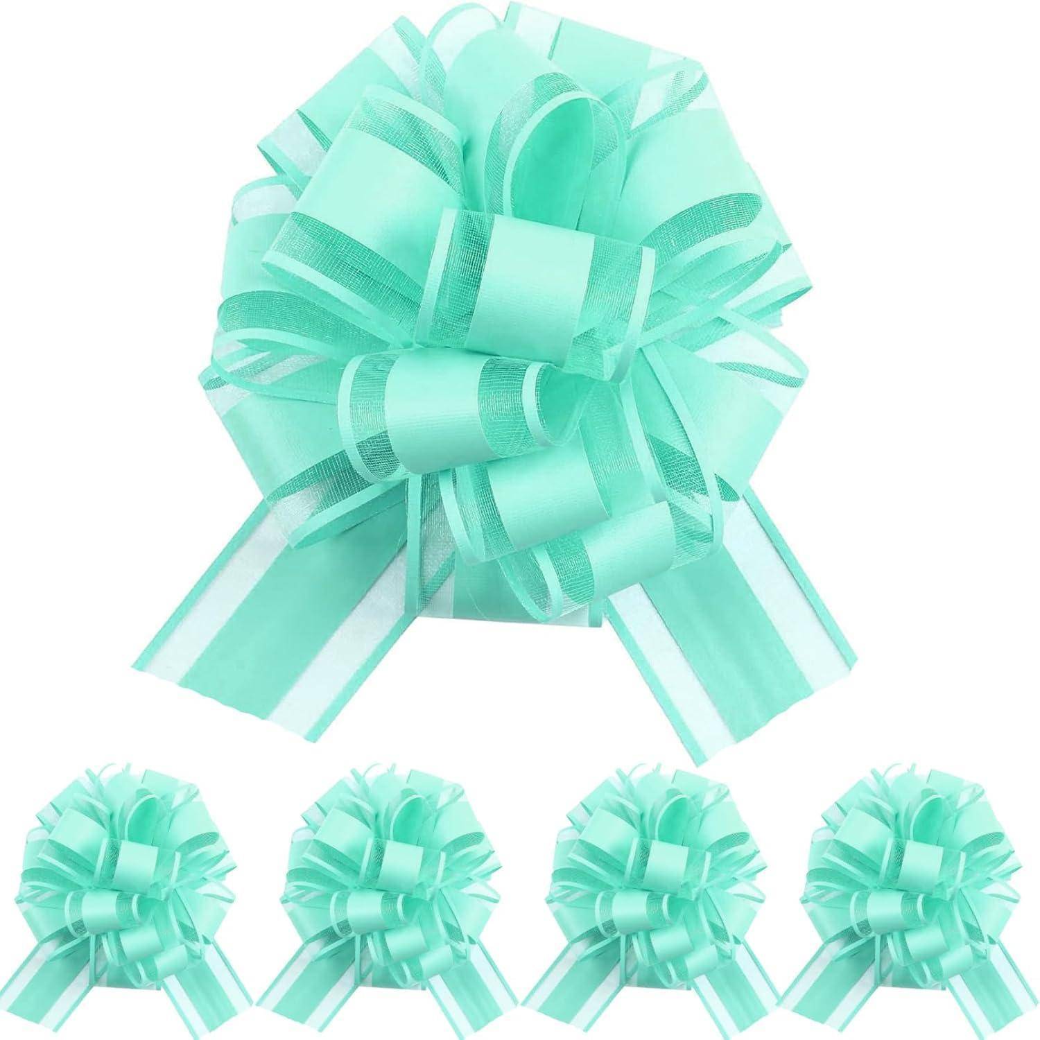 Geschenkschleife 5 Stück Pull Bow Auto Dekor Hochzeit Türkis