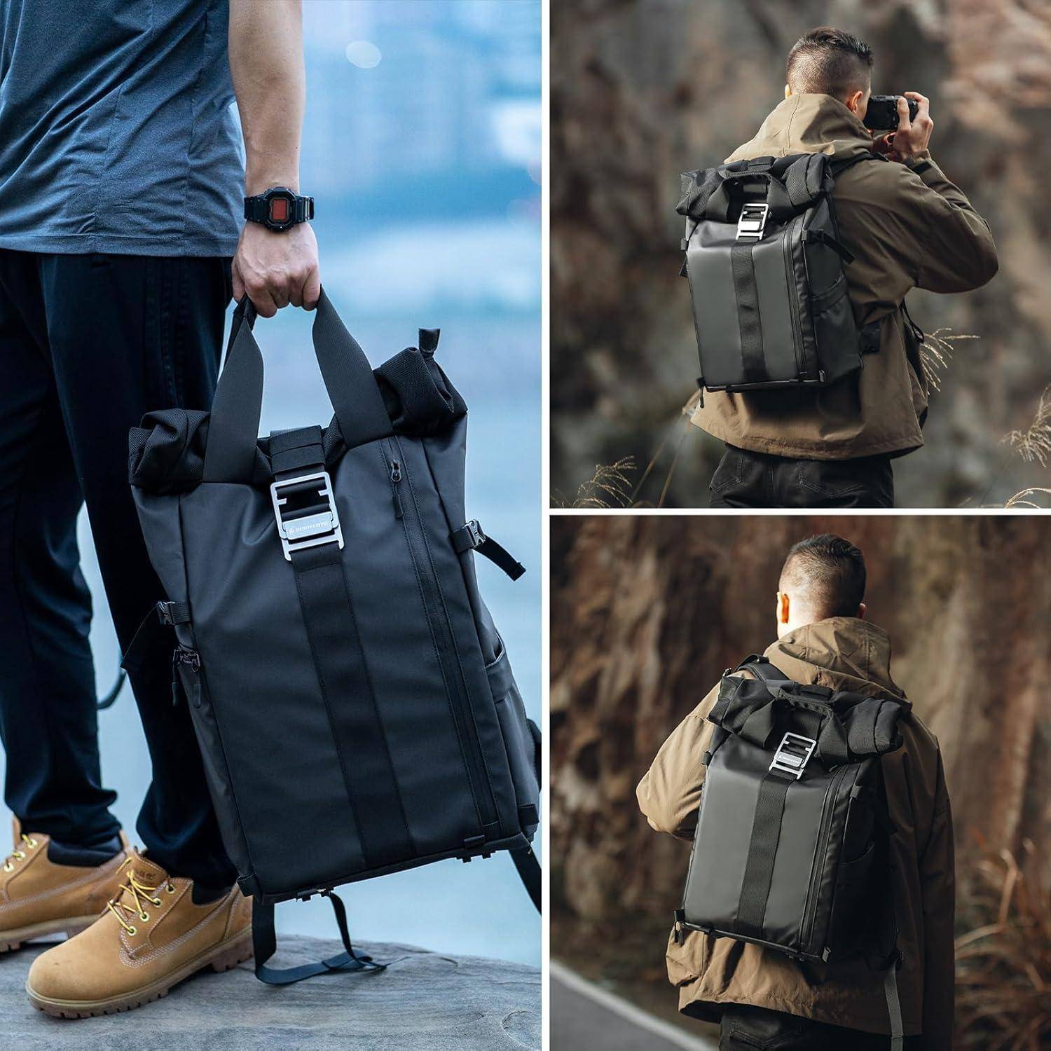Kamerarucksack Wasserdicht DSLR Spiegellose Laptopfach Schwarz