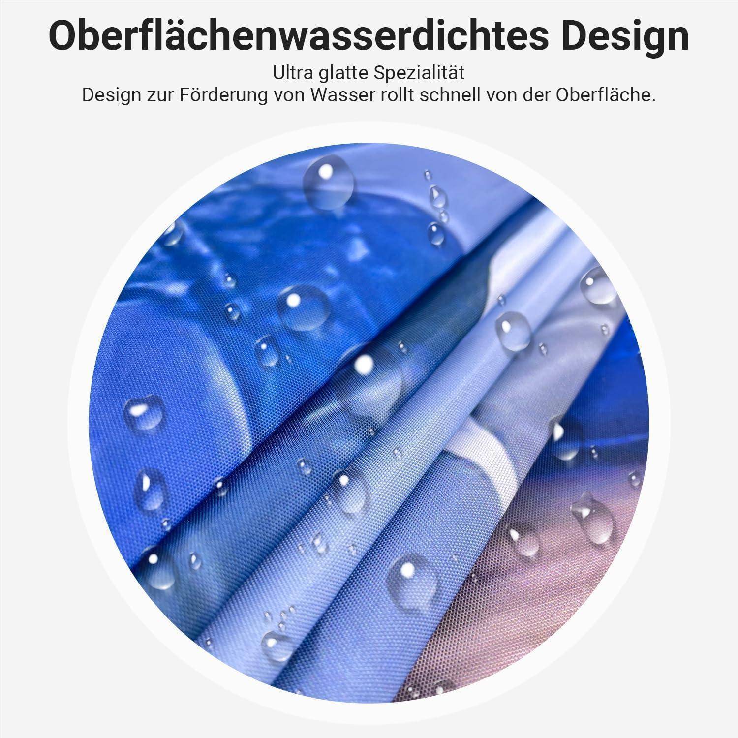Duschvorhang Waschbar Antischimmel Blauer Vogel 180 x 160 cm