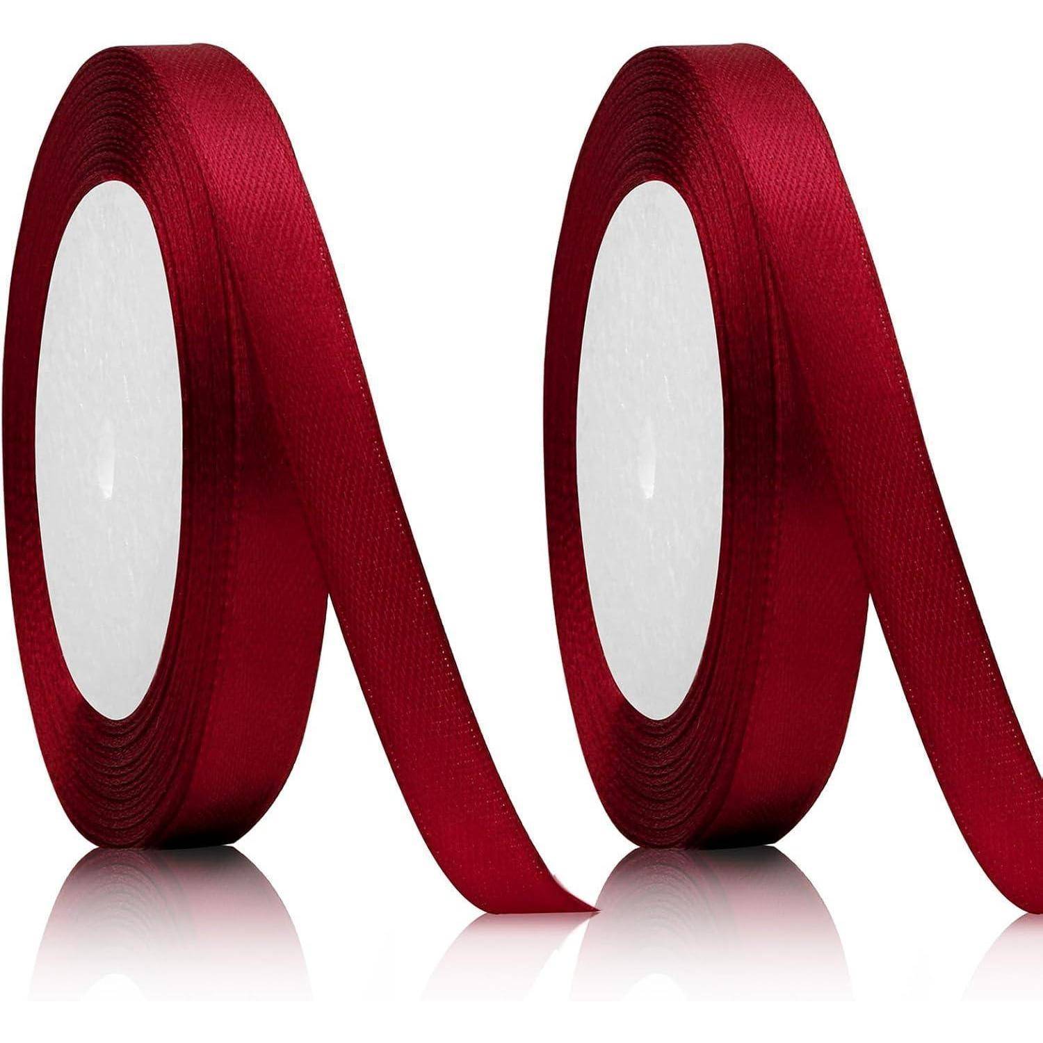 Geschenkband Schleifenband Satinband 10mm Rot 2pcs Burgunder