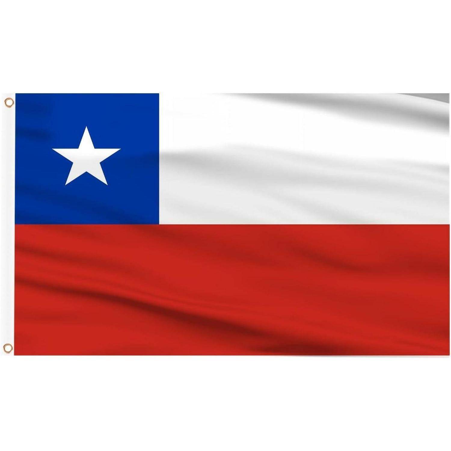 Flagge Chile 90x150 cm Messing Ösen Fußball WM 2 Stück Chile Flagge