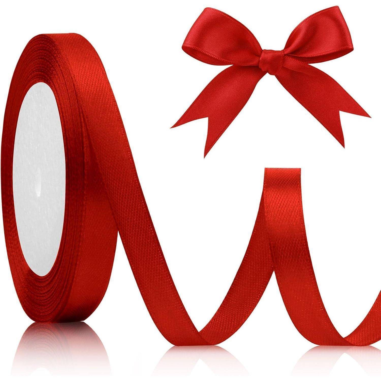Geschenkband 10mm 22m Schleifenband Satinband Weihnachten Rot