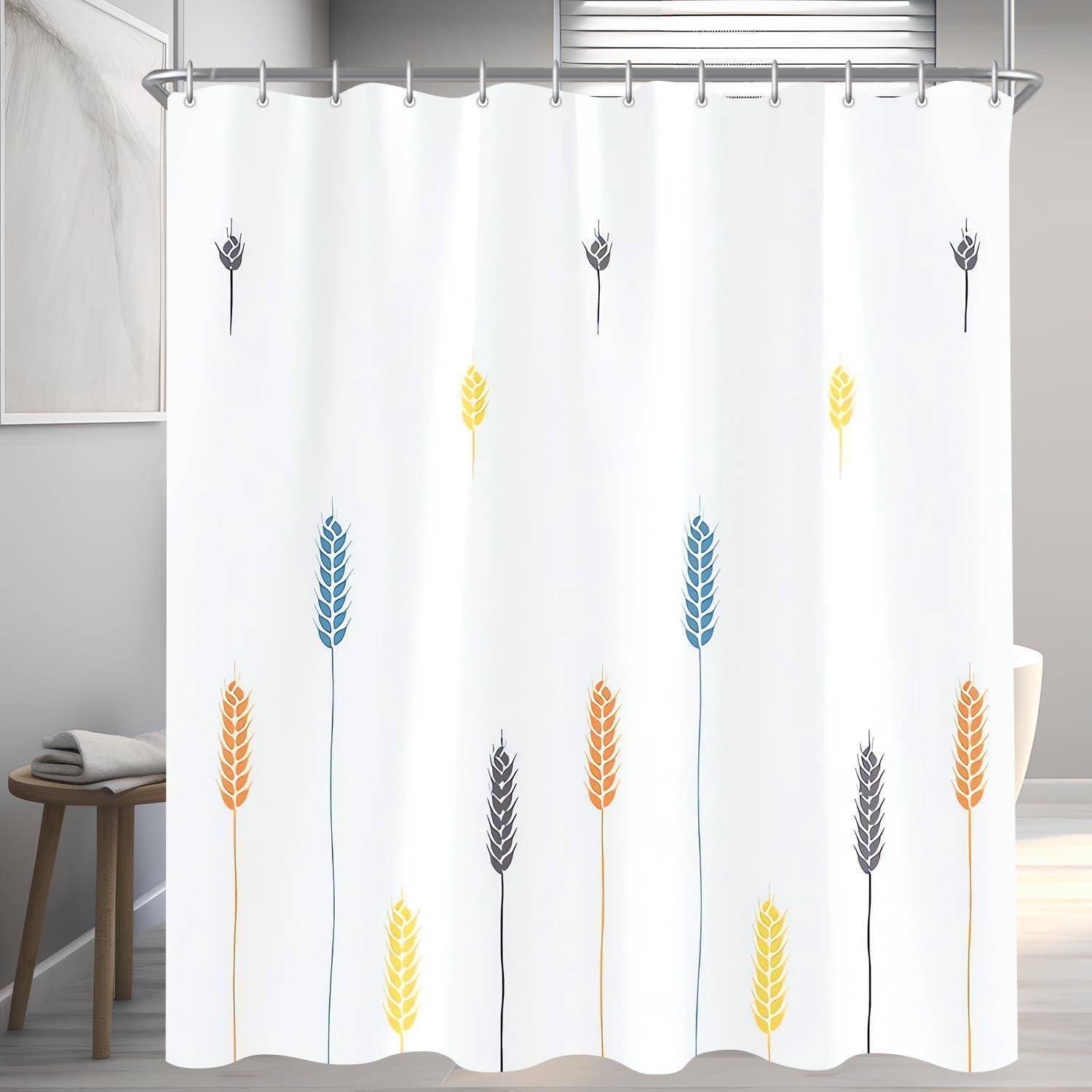 Duschvorhang Polyester Waschbar Bunte Weizenohren 300 x 200 cm