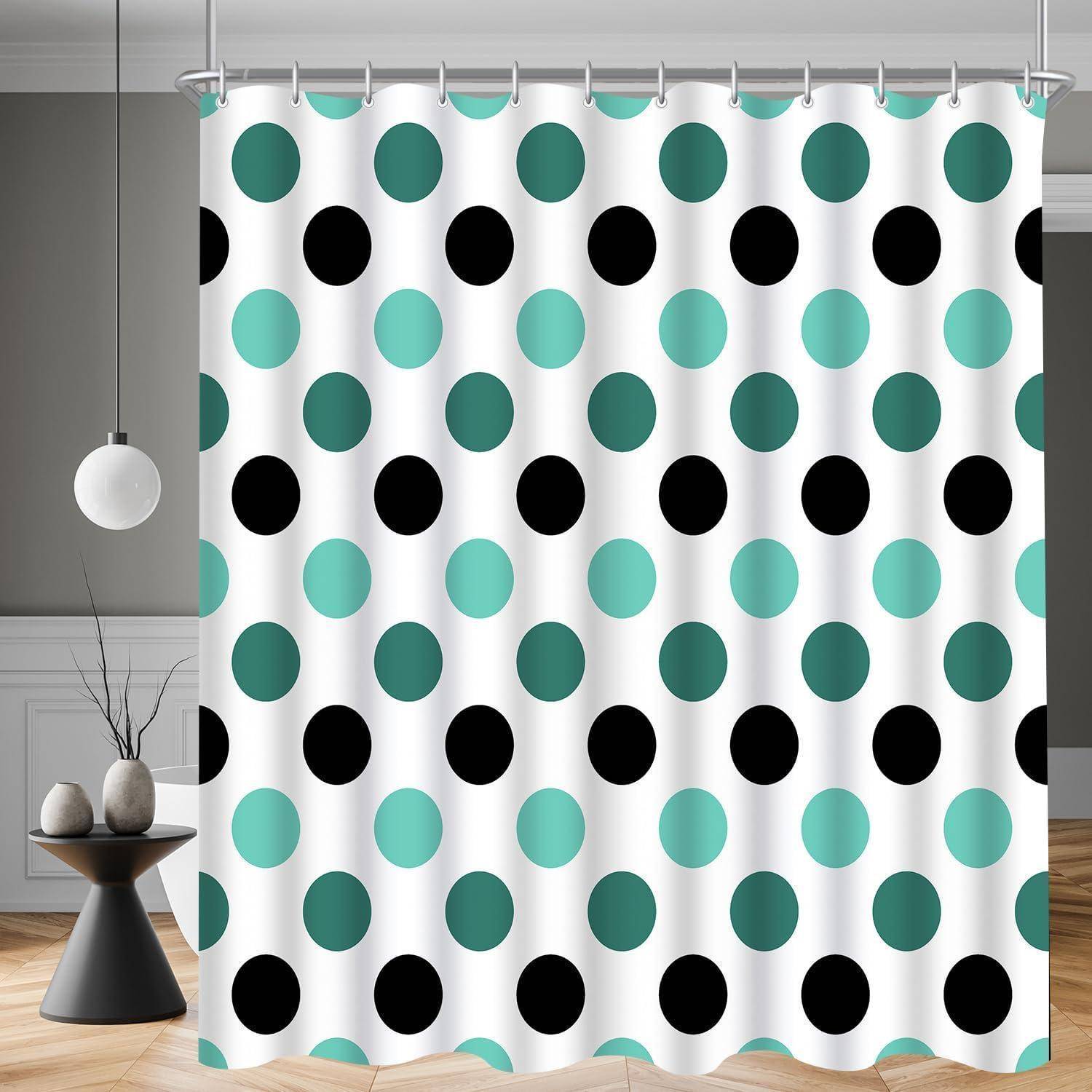 Duschvorhang 180x200 Polyester Punkt Punkt H200 x B180 cm (1er Pack)