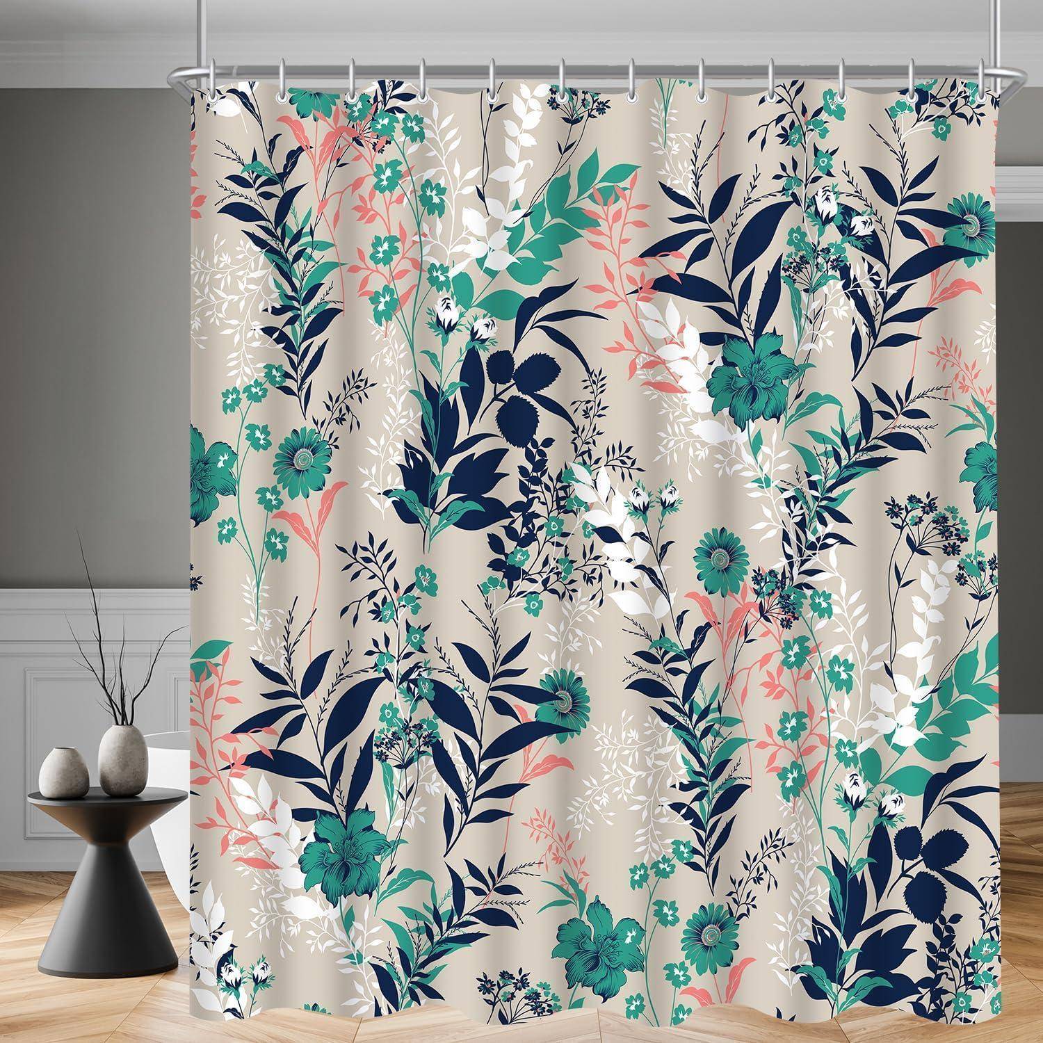 Duschvorhang 180x200 Blaue Grasblume H200 x B180 cm (1er Pack)