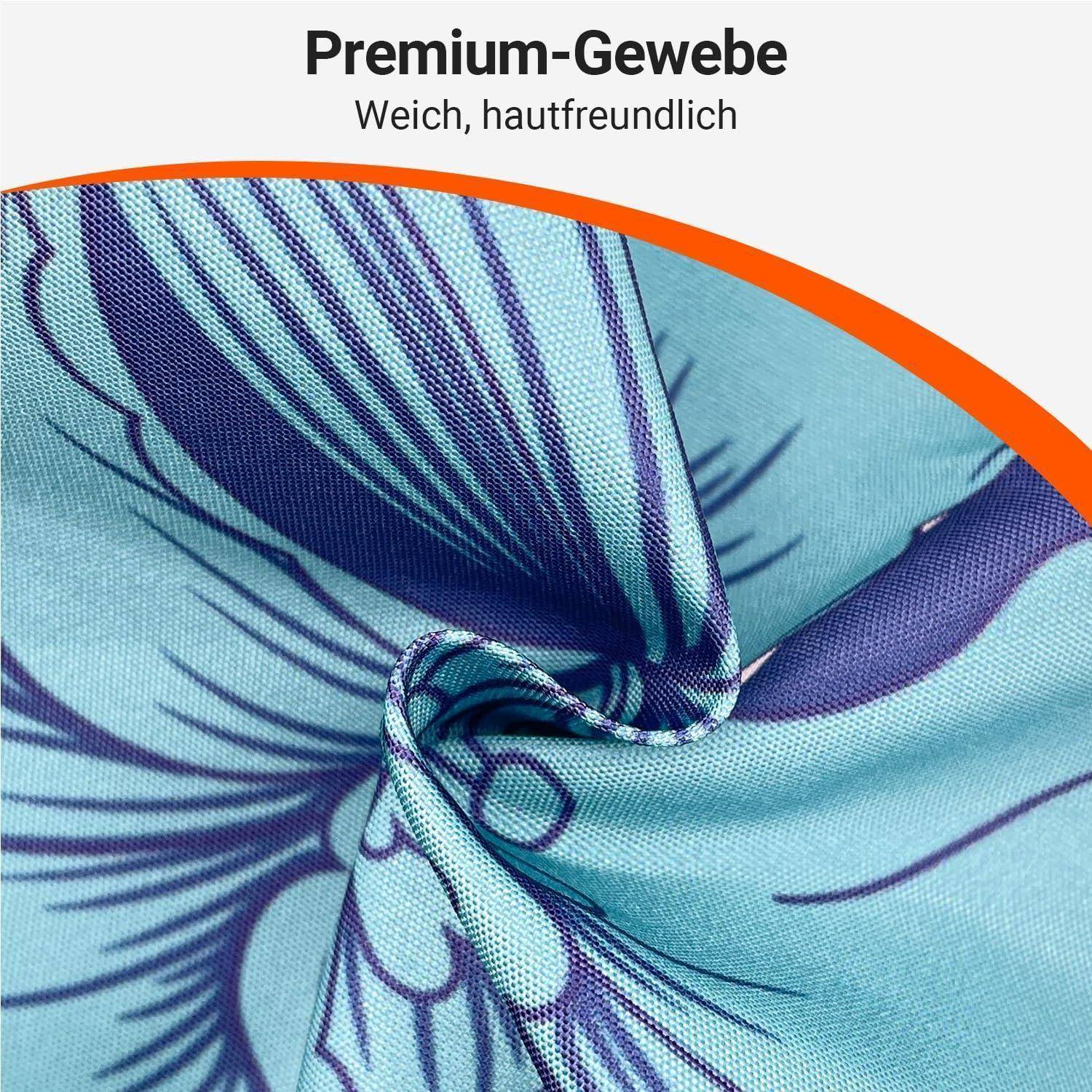 Duschvorhang 180x200 Blaue Grasblume H200 x B180 cm (1er Pack)