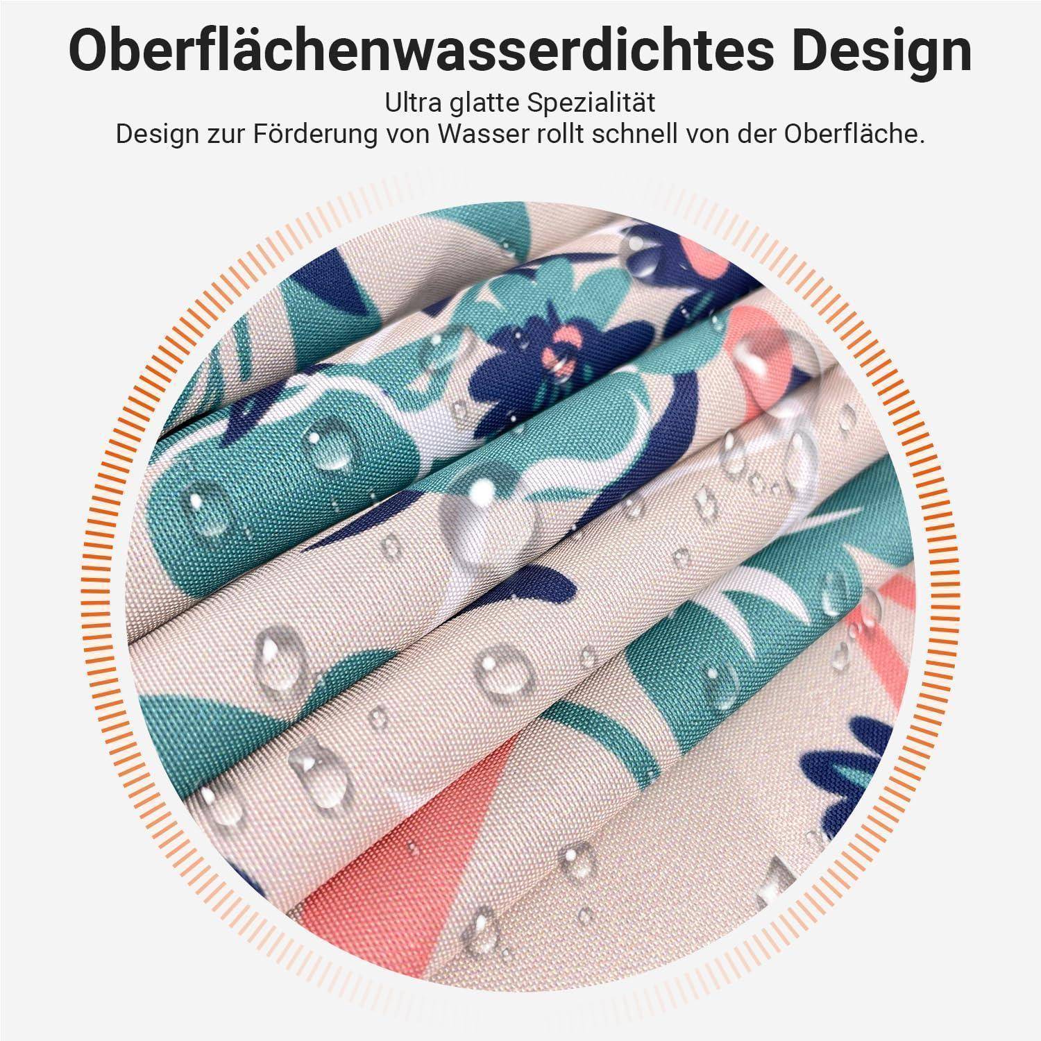 Duschvorhang 180x200 Blaue Grasblume H200 x B180 cm (1er Pack)