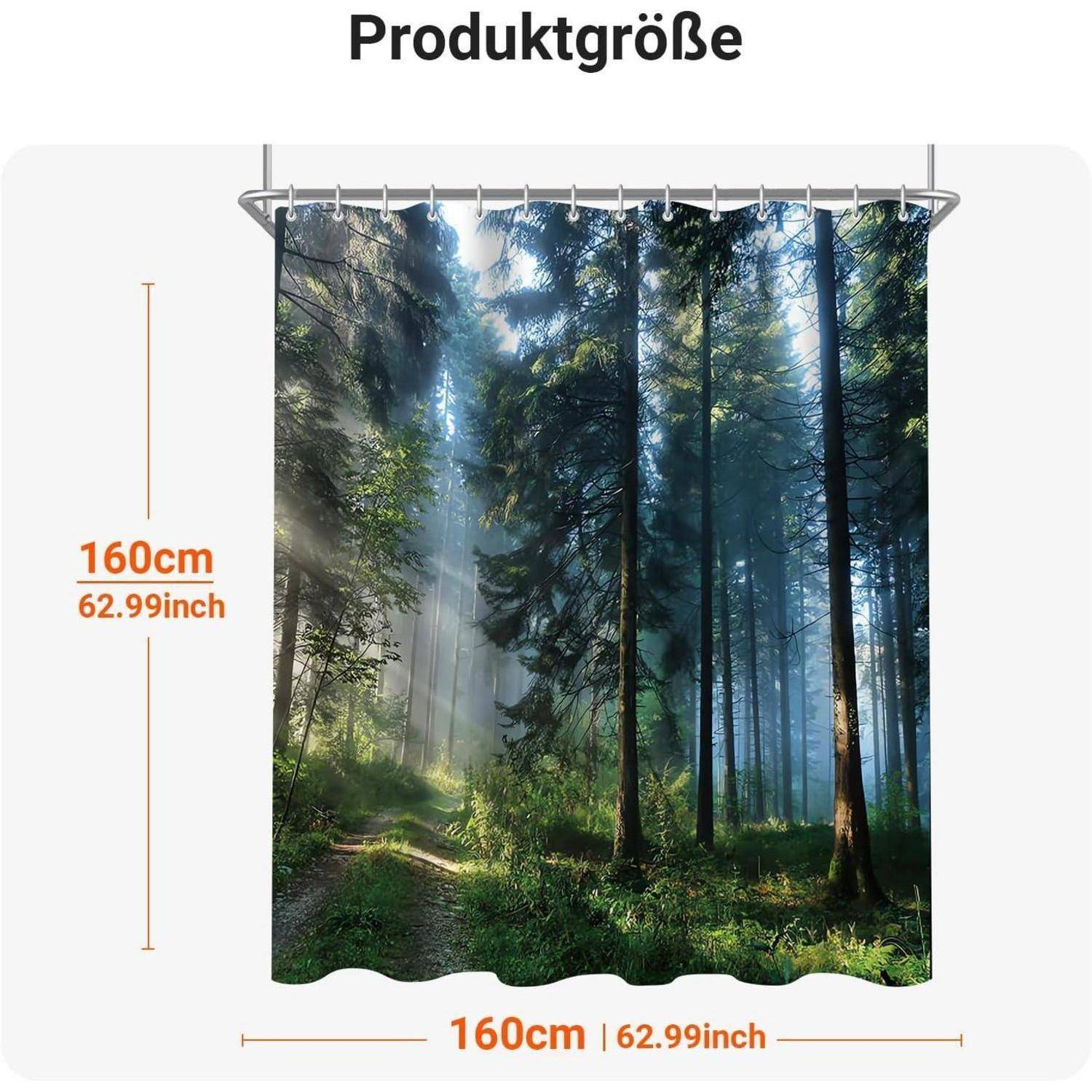 Duschvorhang 160x160 Polyester Sunshine Forest 160 x 160 cm