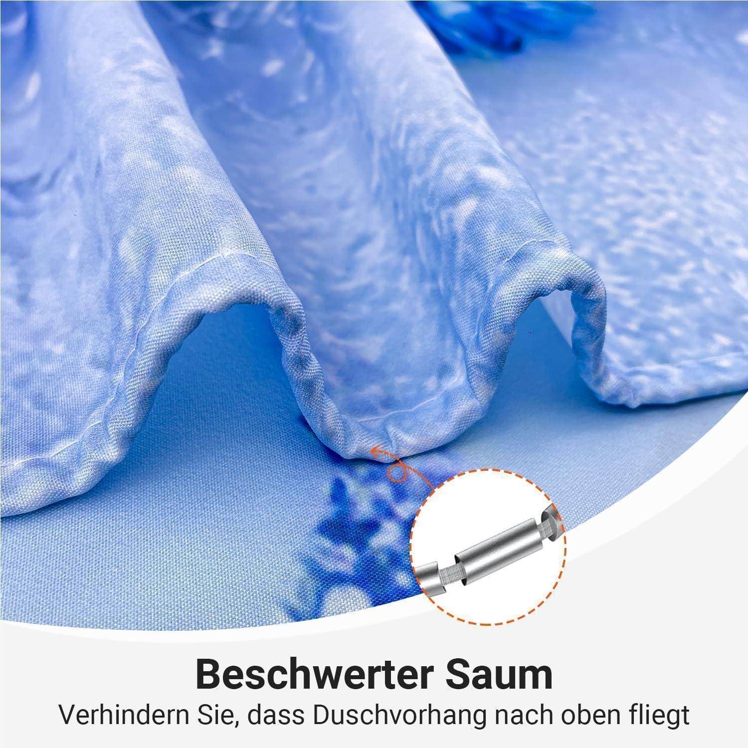 Duschvorhang 180x200 Polyester Blauer Vogel 180 x 200 cm