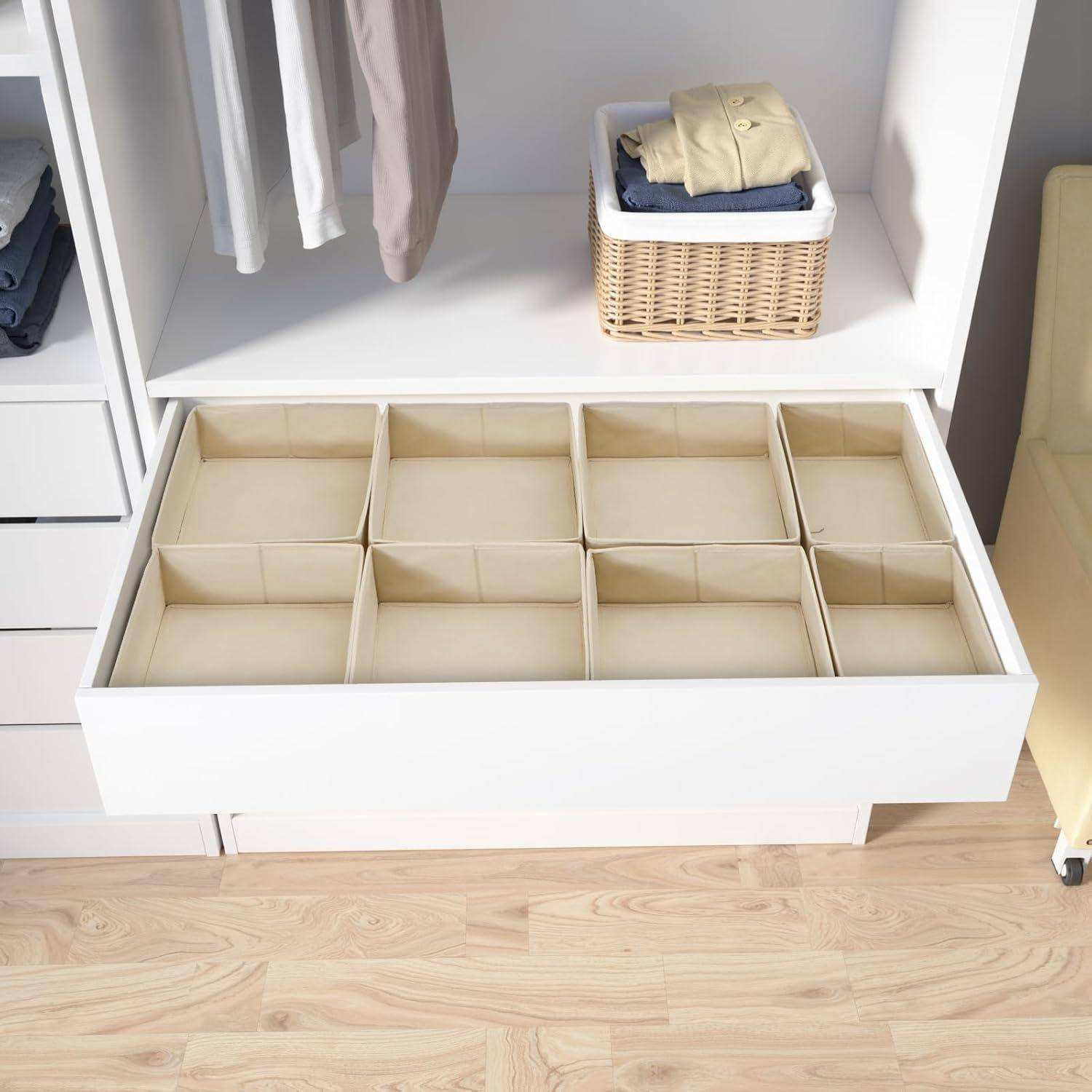 Schubladen Organizer 16er 16er Set Beige für Pax Schrank 100x58