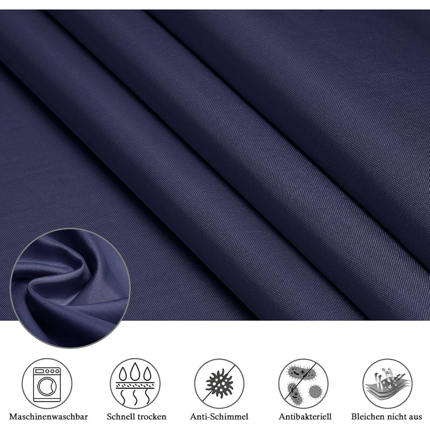 Duschvorhang 100x200 wasserdicht Dunkelblau H200 x B100 cm (1er Pack)