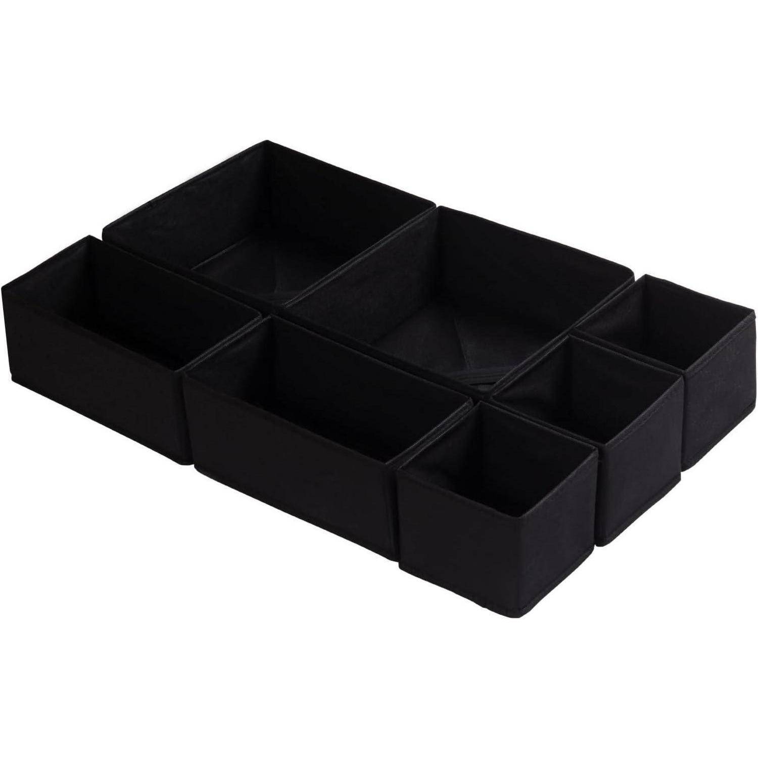 Schubladen Organizer 7er Aufbewahrungsboxen 7er Set Schwarz für MALM