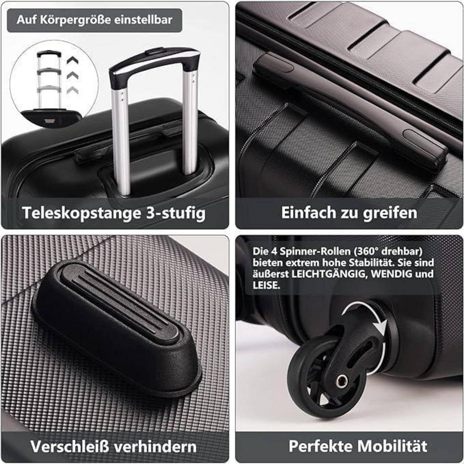 Premium Hartschalenkoffer Trolley Rollkoffer Reisekoffer Set