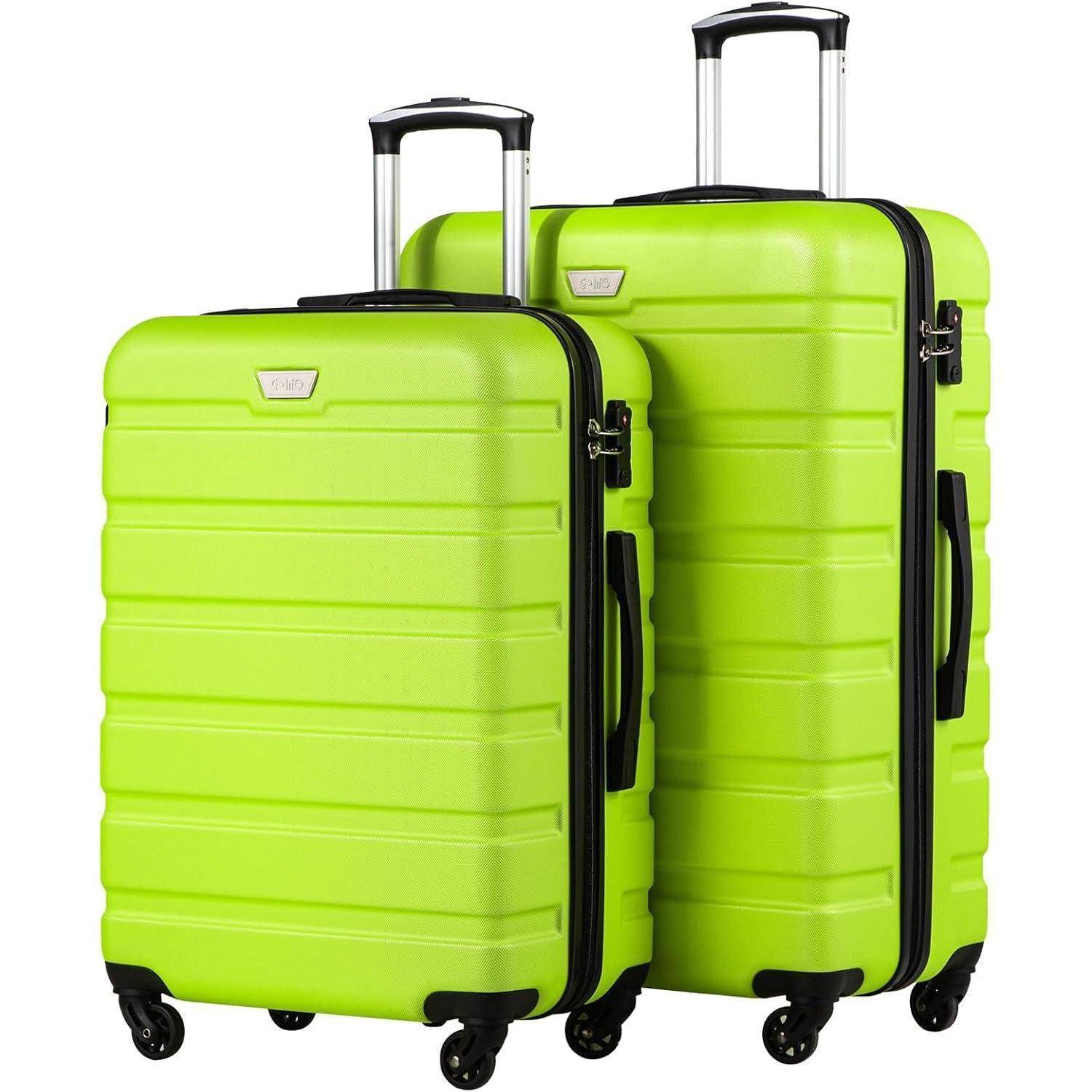 Koffer Hartschalenkoffer Rollkoffer Set-2tlg(M + L) Apfelgrün