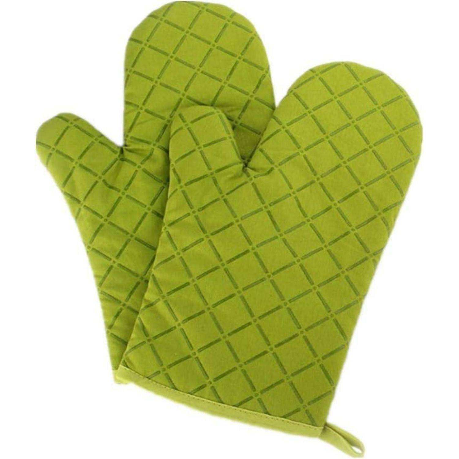 Ofenhandschuhe Antirutsch Silikon Hitzebeständig 240C Grün
