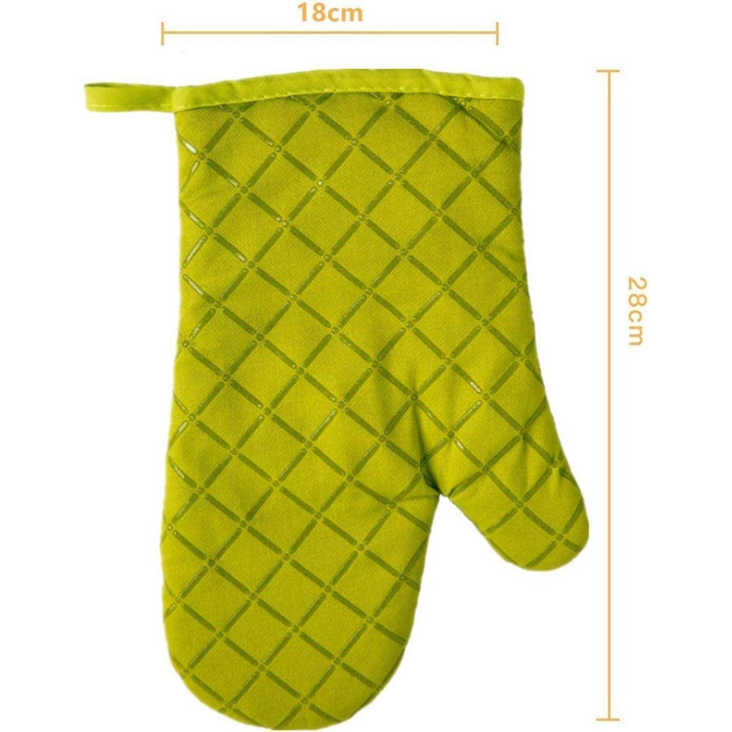 Ofenhandschuhe Antirutsch Silikon Hitzebeständig 240C Grün
