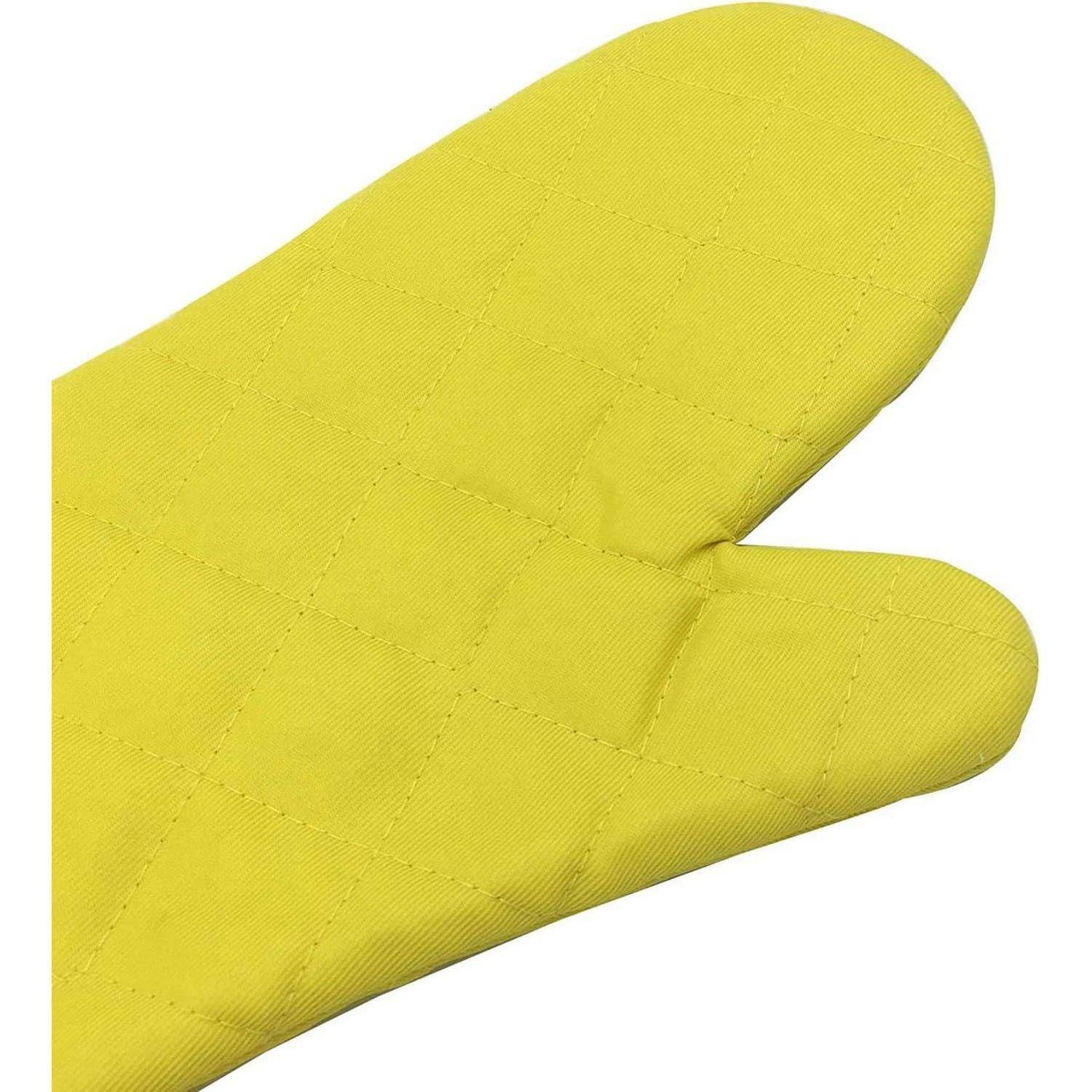 Ofenhandschuhe Hitzeresistent Topfhandschuhe Topflappen Gelb