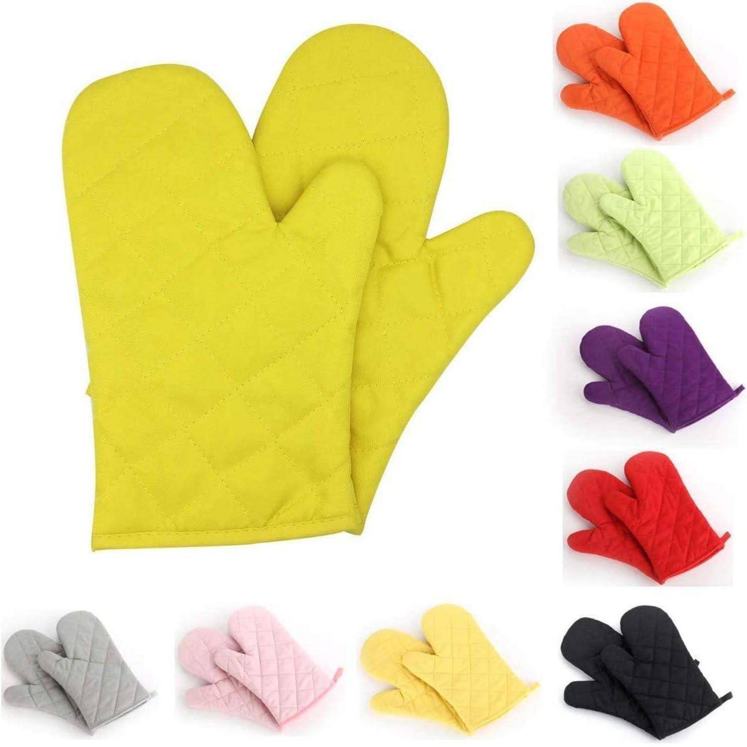 Ofenhandschuhe Hitzeresistent Topfhandschuhe Topflappen Gelb