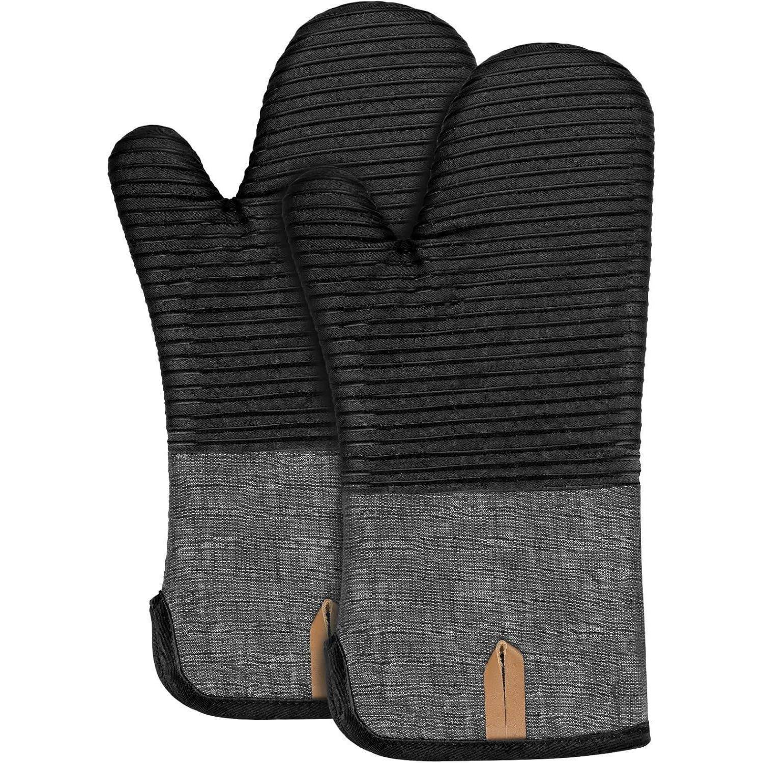 Ofenhandschuhe Antirutsch Baumwolle extra lang 1_schwarz