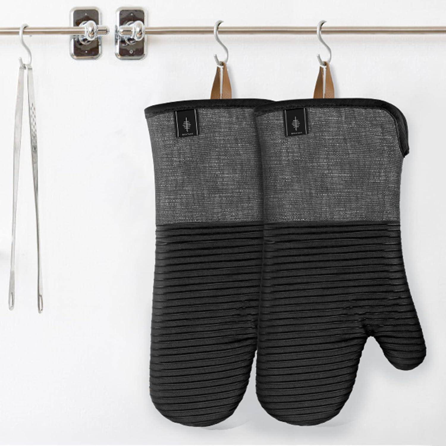 Ofenhandschuhe Antirutsch Baumwolle extra lang 1_schwarz