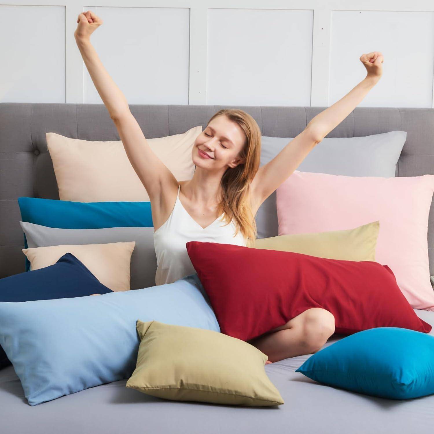 Kissenbezug Seitenschläfer 40x145 2er Set Oeko Sage Grün 40x145cm