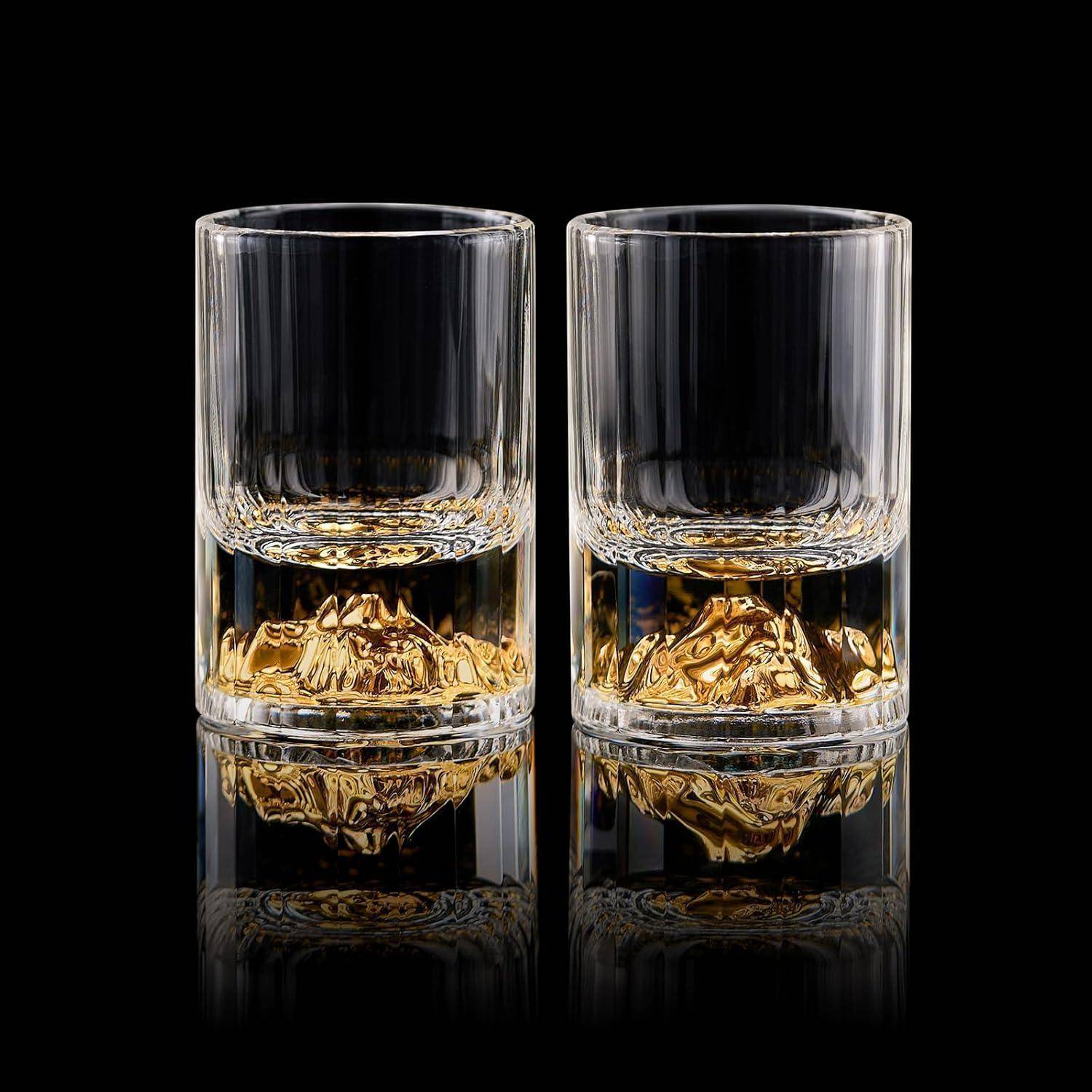 Schnapsgläser 45ml Kristall 24K Schnapsgläser Goldberg - 2 Pcs