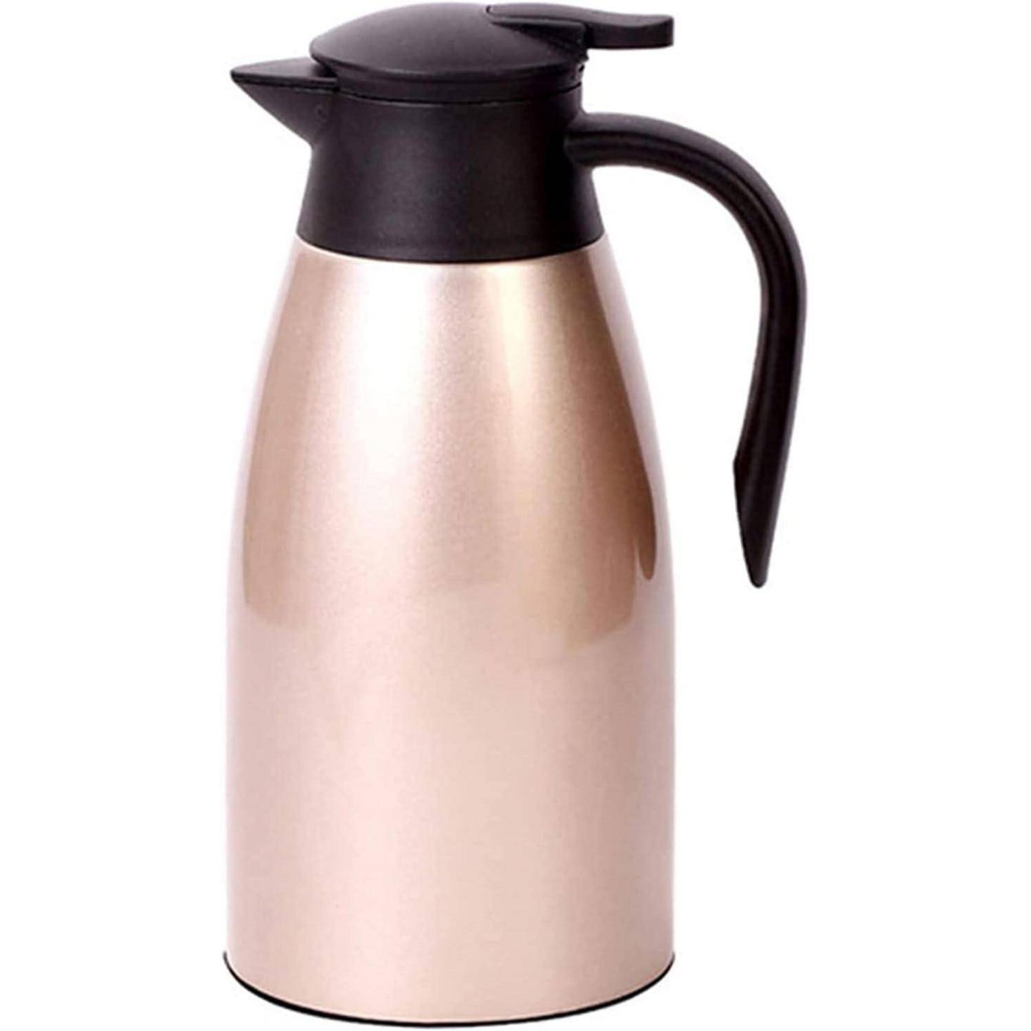 Thermoskanne 2 Liter Edelstahl Vakuum QuickTip Verschluss Gold