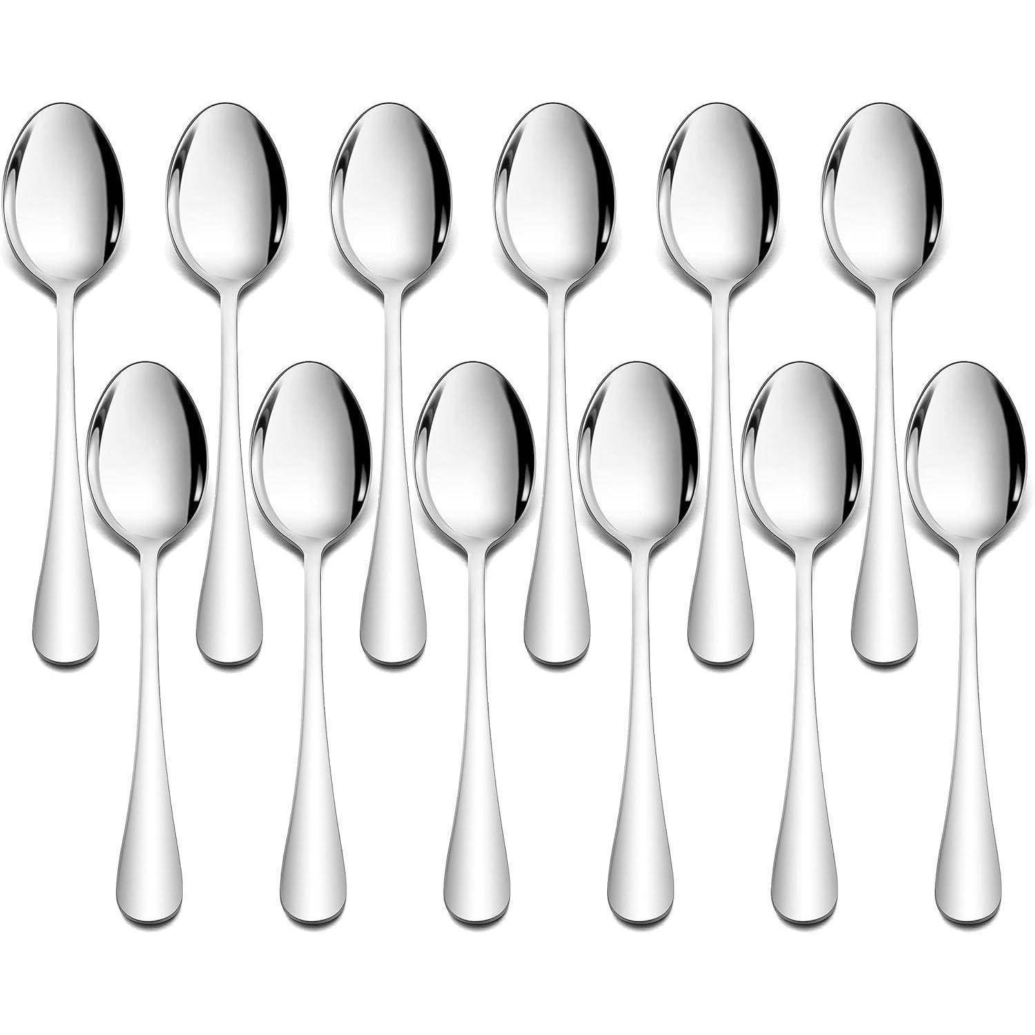 Esslöffel 20cm Edelstahl Suppenlöffel 12 Edelstahl Gebogener Griff