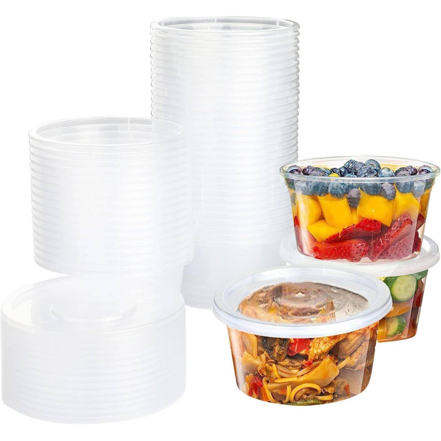 Aufbewahrungsdosen Deckel 450ML Auslaufsicher 50 Stück 16oz-450ml