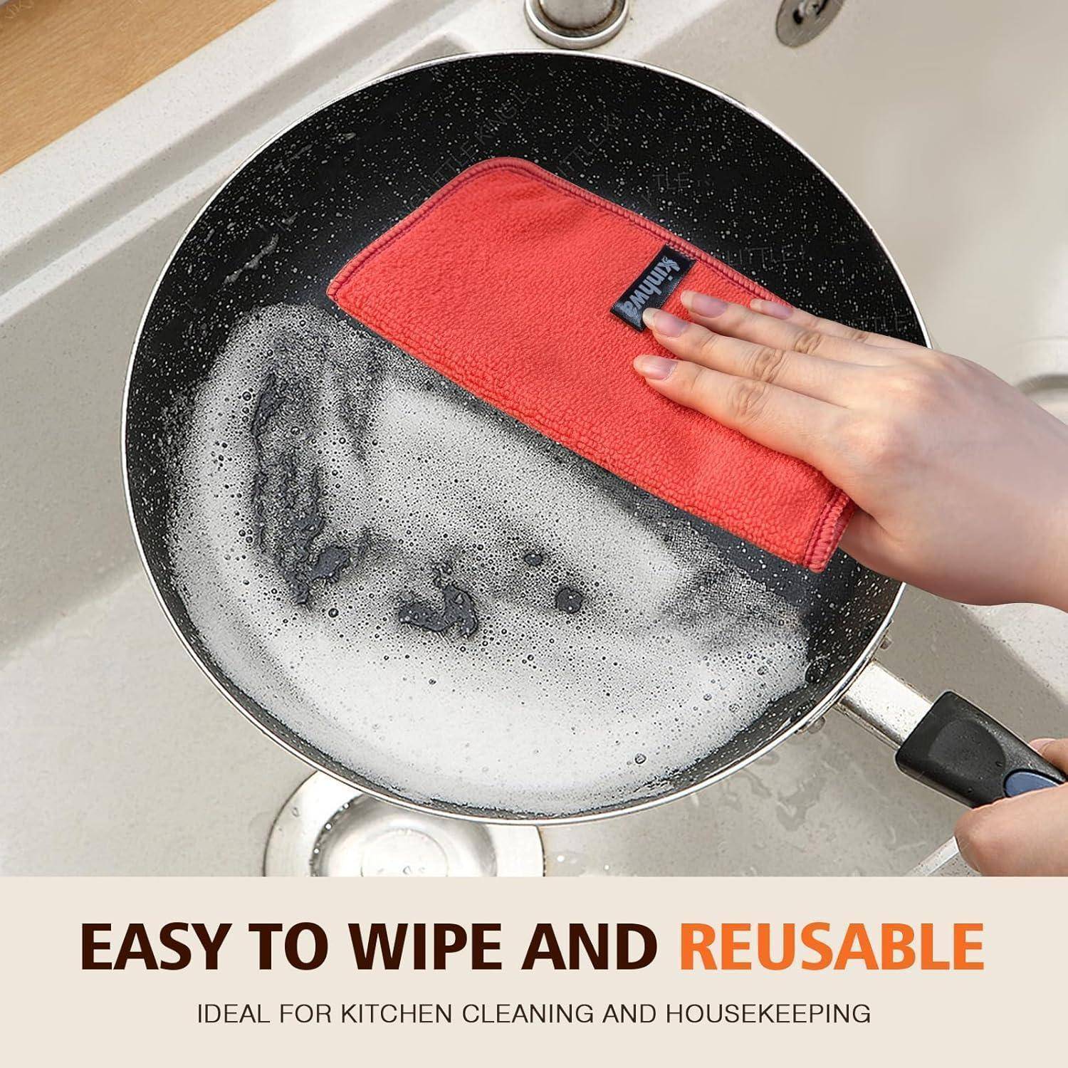 Mikrofasertücher Putzlappen Verschiedene Farben 20 x 20 cm 12pack