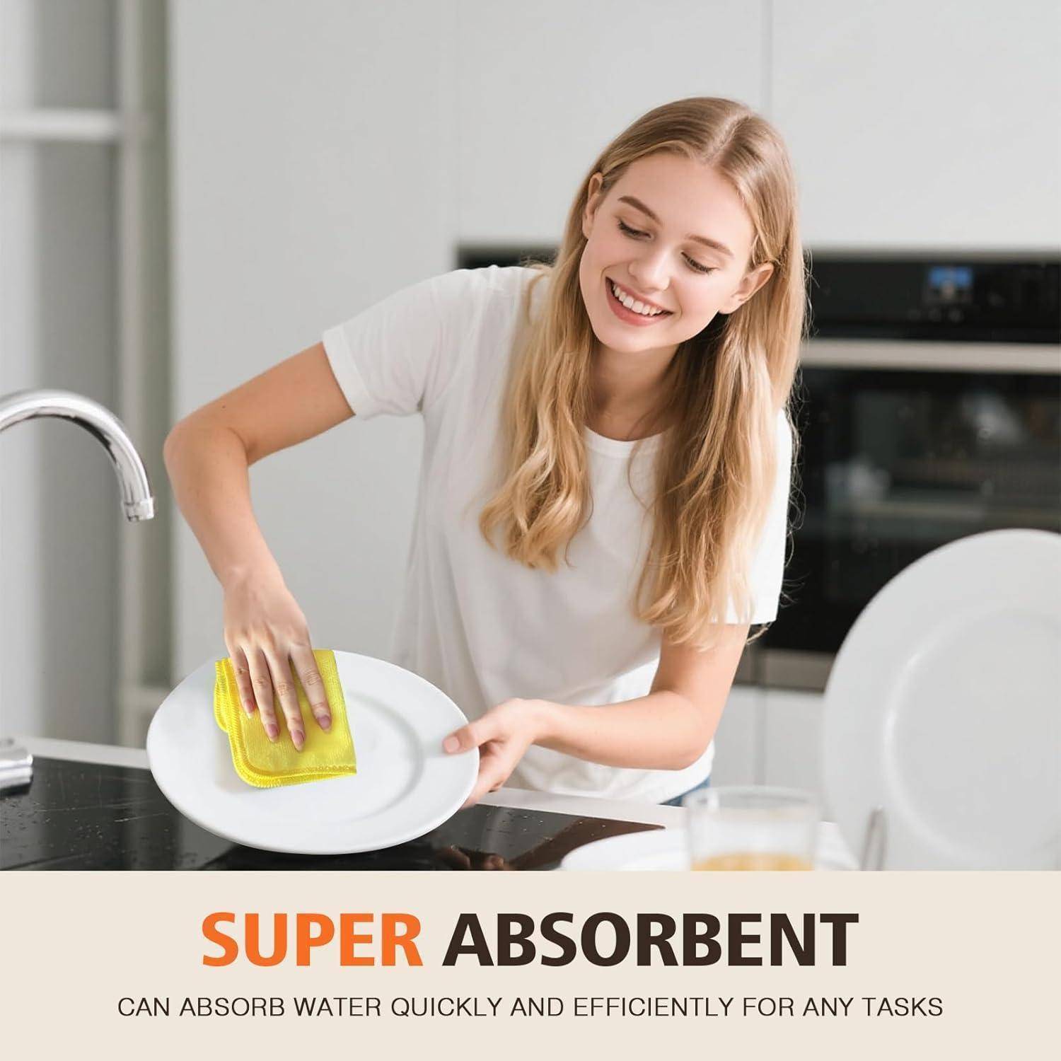 Mikrofasertücher Putzlappen Verschiedene Farben 20 x 20 cm 12pack