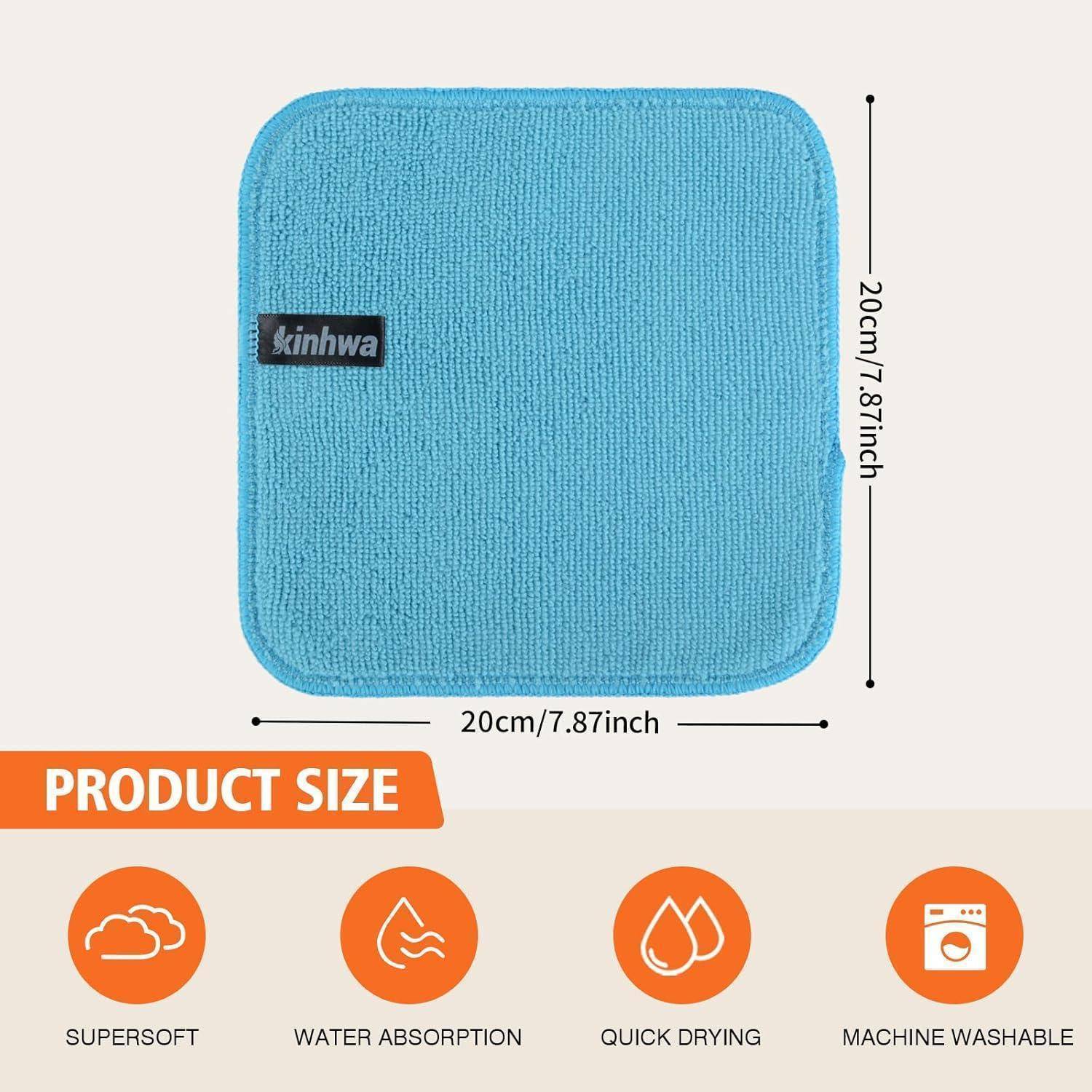 Mikrofasertücher Putzlappen Verschiedene Farben 20 x 20 cm 12pack