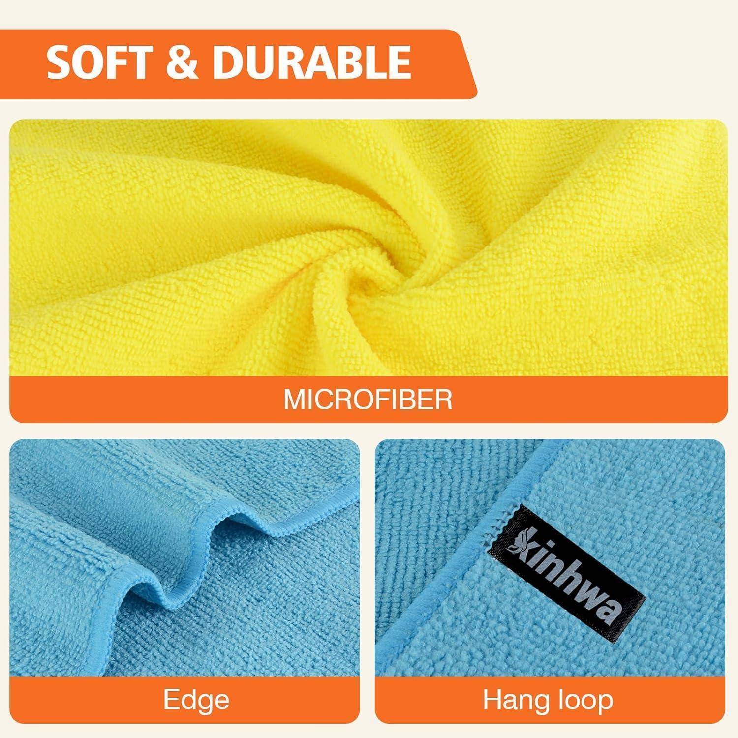 Mikrofasertücher Putzlappen Verschiedene Farben 20 x 20 cm 12pack