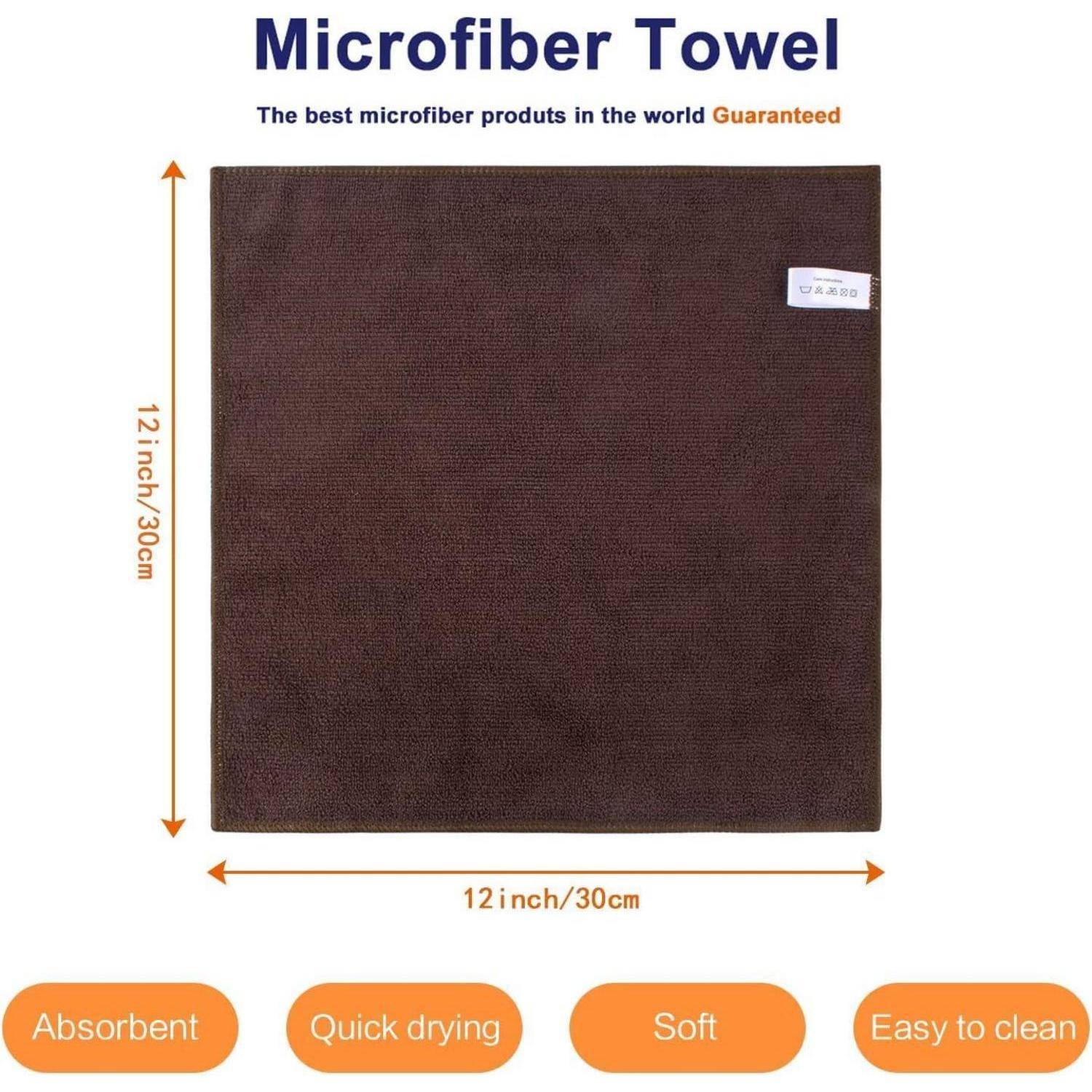 Mikrofasertuch Barista 6 Stück schwarz 30x30cm Braun 30 x 30 cm 10pack