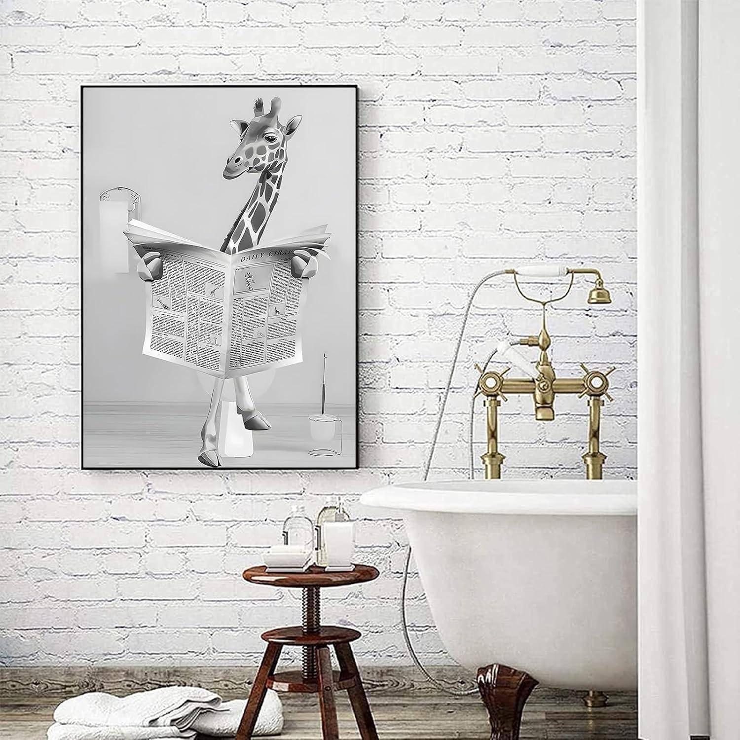 Leinwandbild Hochlandrind Badewanne Badezimmer CJL1 40L x 60B cm