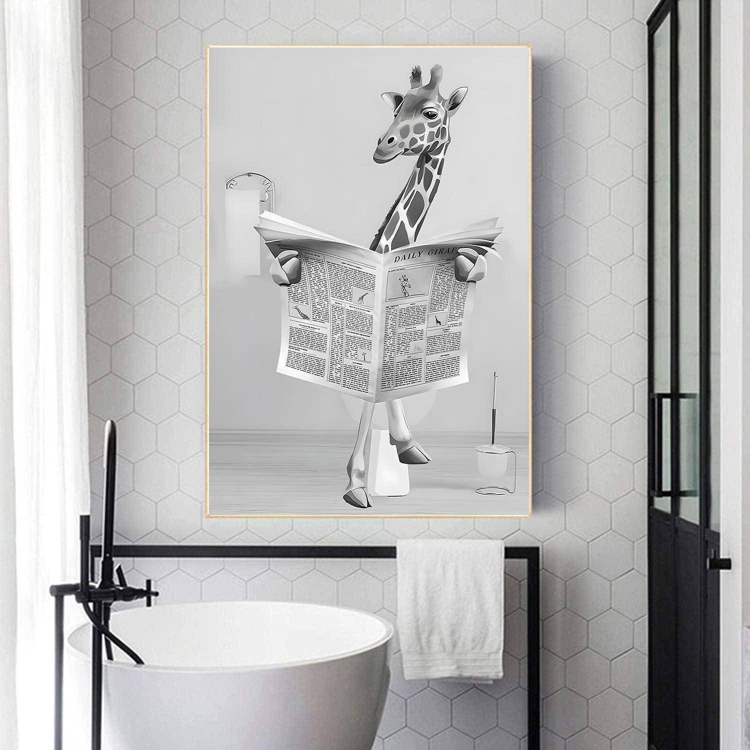 Leinwandbild Hochlandrind Badewanne Badezimmer CJL1 40L x 60B cm