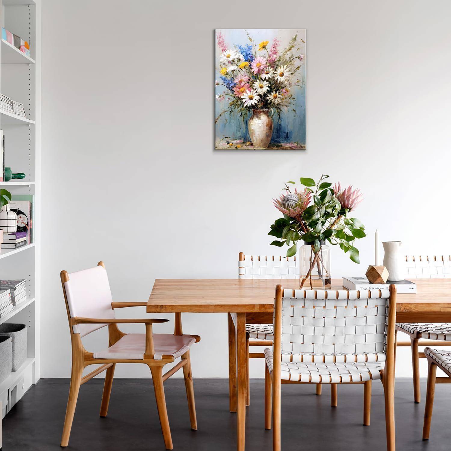 Wandkunst Gerahmt Bunte Gänseblümchenblume Gerahmt