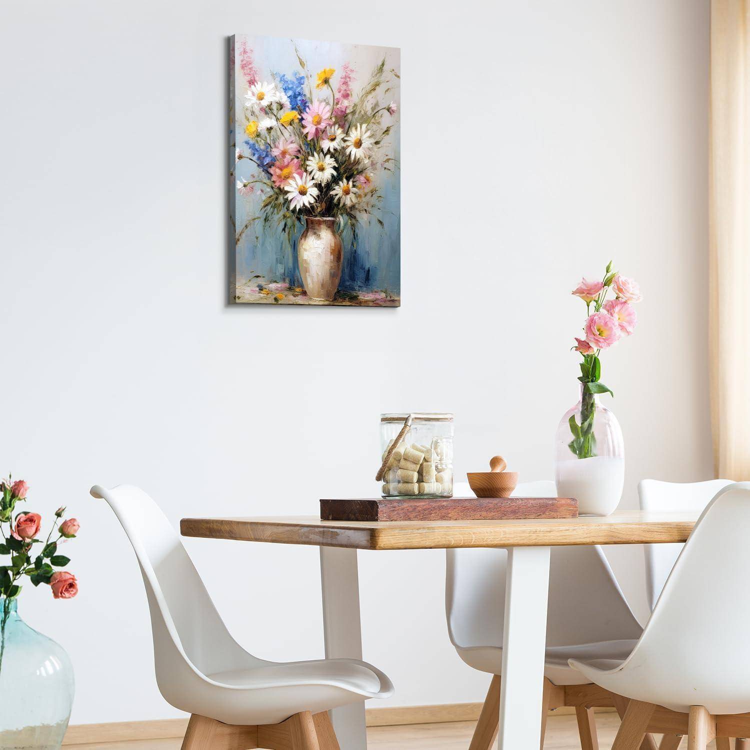 Wandkunst Gerahmt Bunte Gänseblümchenblume Gerahmt