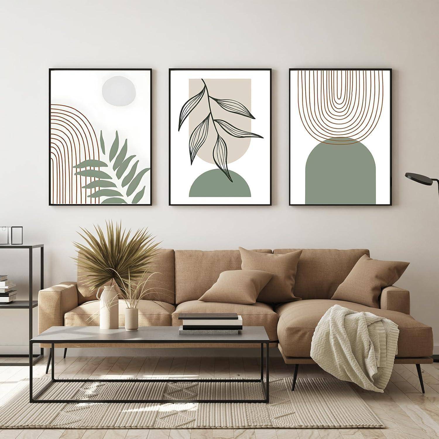 Leinwandbilder abstrakt boho Wohnzimmer 3PCS-30x40cm Geometrie 6