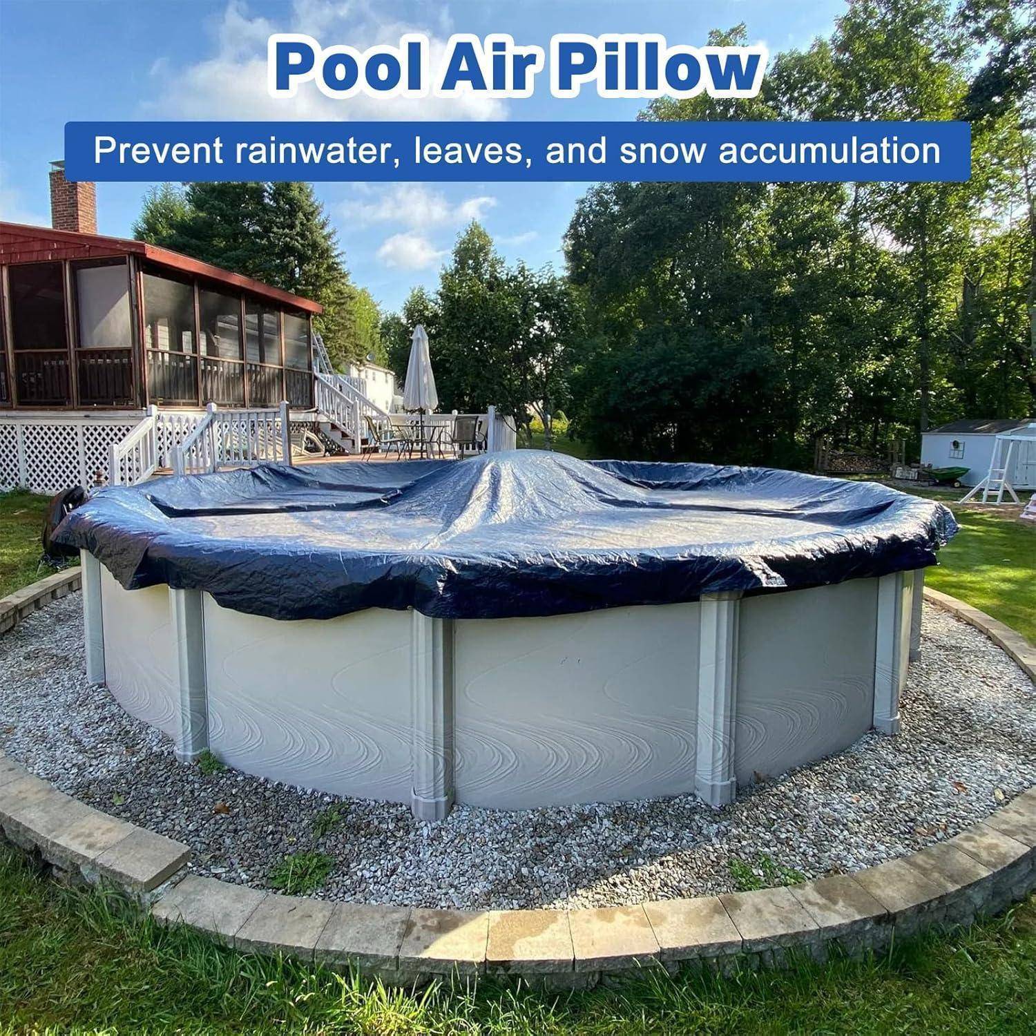 Poolkissen Rund 120x120cm Luftkissen Winter Abdeckplane 2 Stück